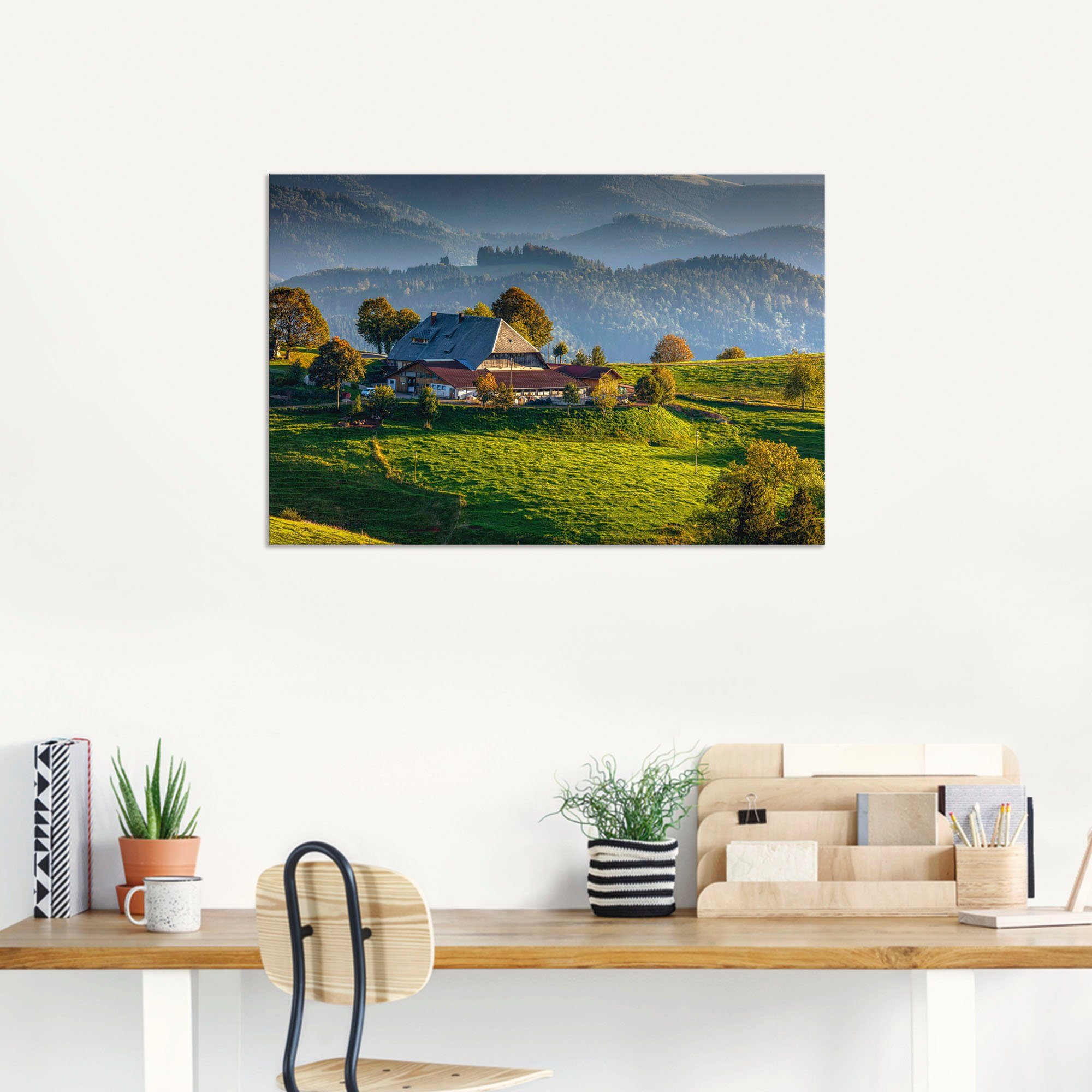 Wandbild Leinwandbild, (1 & St), Bauernhof als in Poster Größen Schwarzwald, Wandaufkleber Alubild, Alpenbilder St.Peter versch. oder Artland bei Berge