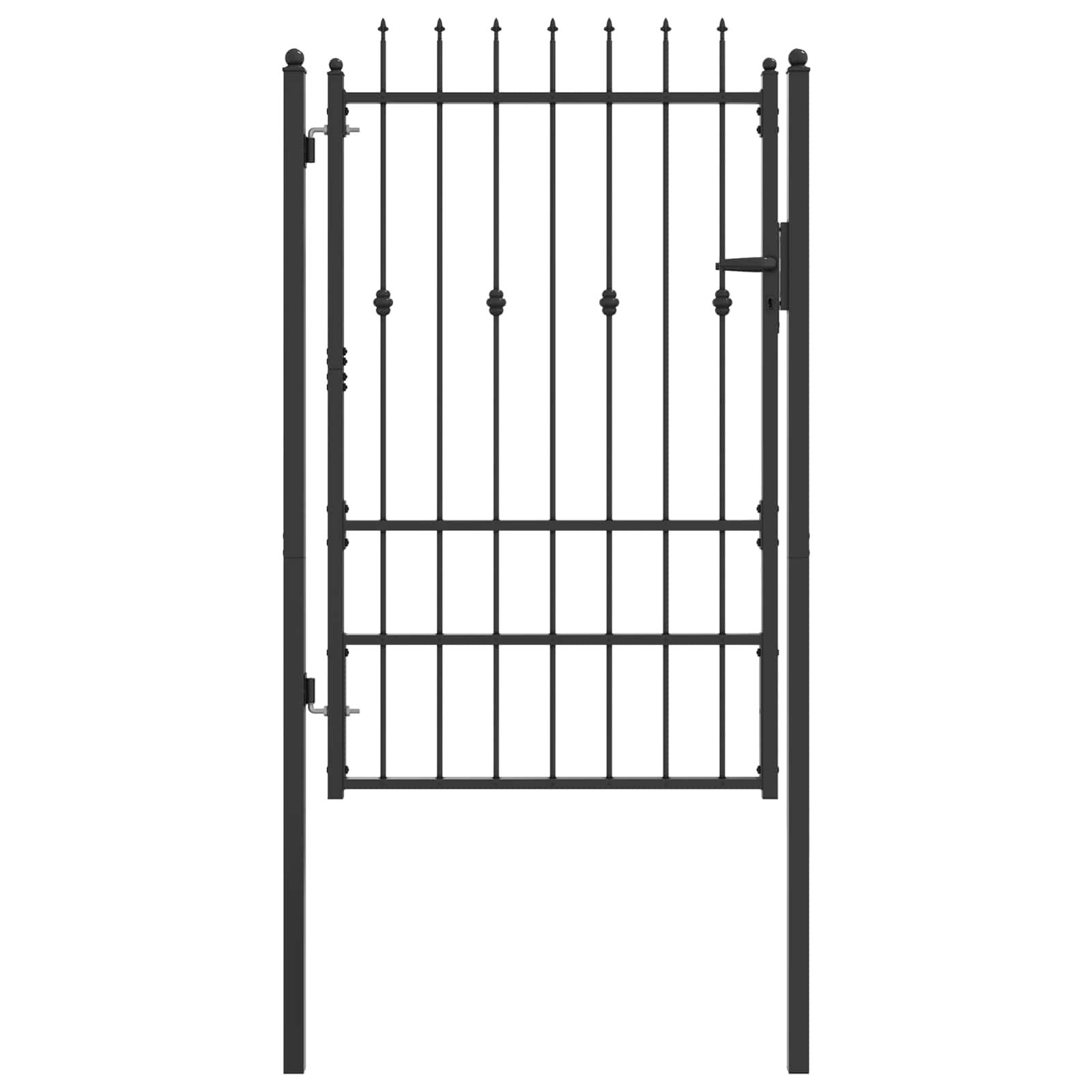 vidaXL Gartentor Zauntor ASTEN 100 x 150 cm Metall Schwarz Abschließbar