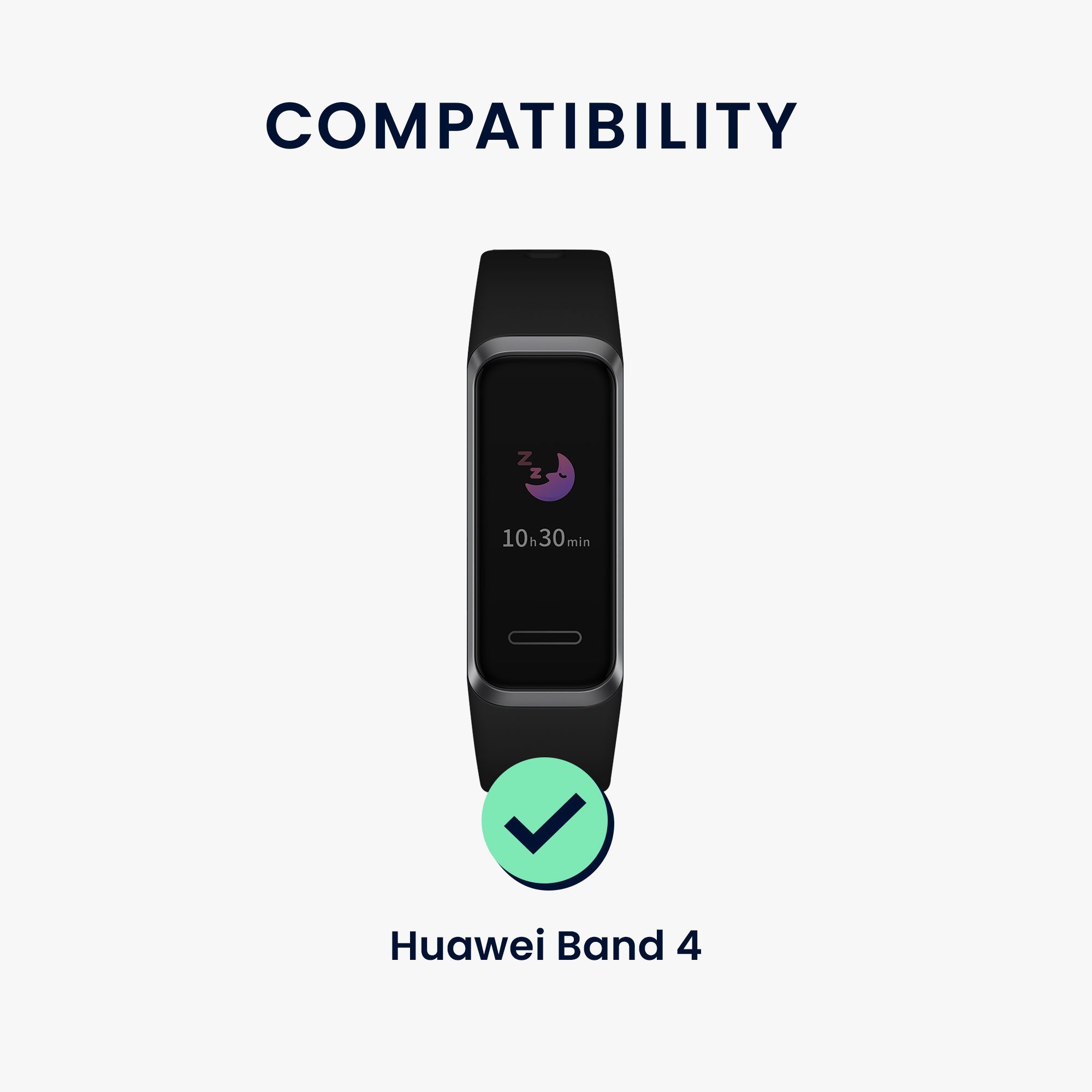 kwmobile 8x Sportarmband für Huawei Band 4 Armband Smartwatch, 8-tlg., Armband TPU Silikon Großes Set Fitnesstracker - verschiedene Farben