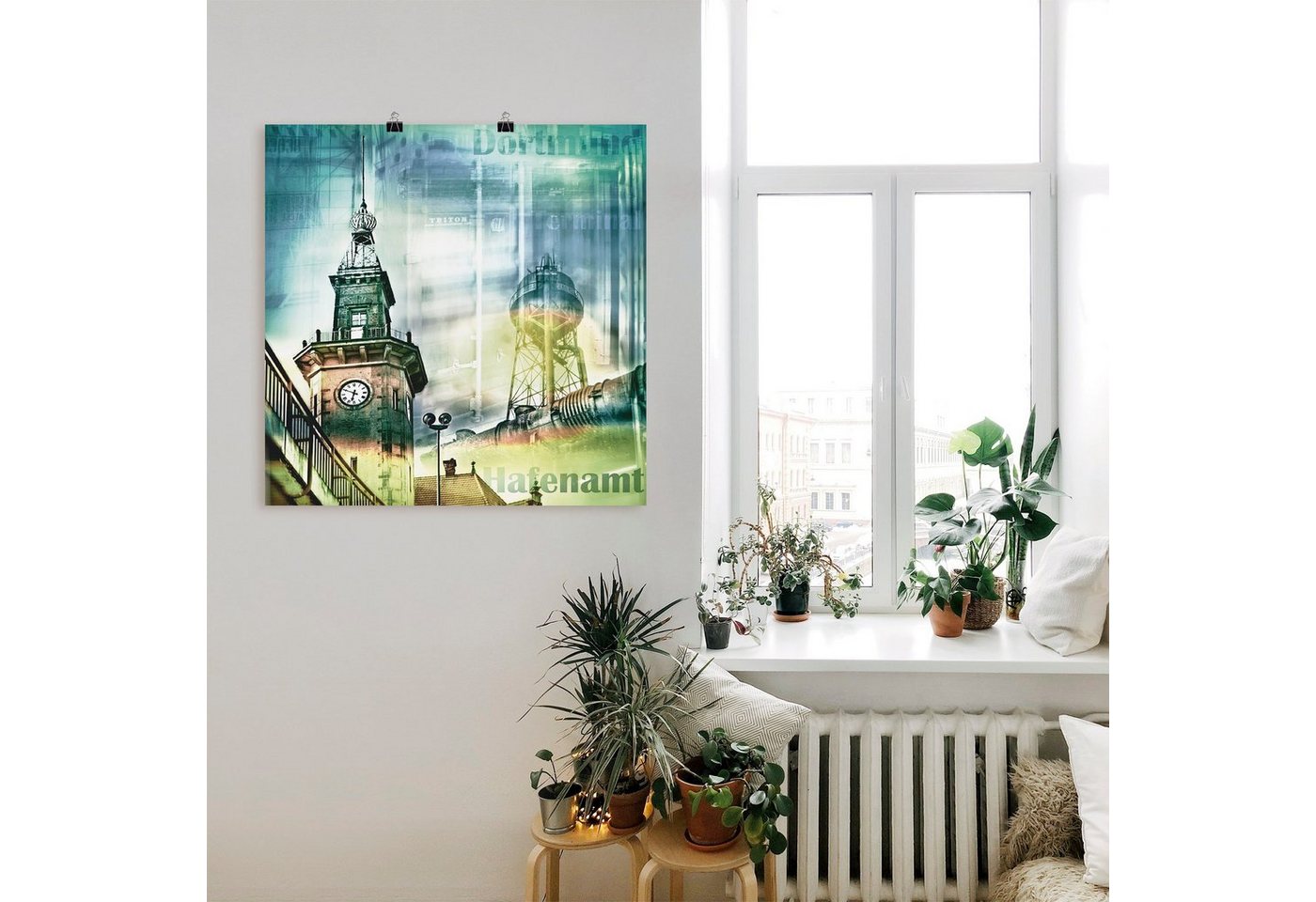 Artland Wandbild »Dortmund Skyline Collage I«, Architektonische Elemente (1 Stück), in vielen Größen & Produktarten -Leinwandbild, Poster, Wandaufkleber / Wandtattoo auch für Badezimmer geeignet-kaufen