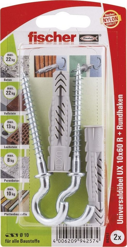 Thumbnail - fischer Schrauben- und Dübel-Set Fischer Universaldübel-Set UX 10.0 x 60 mm - 2