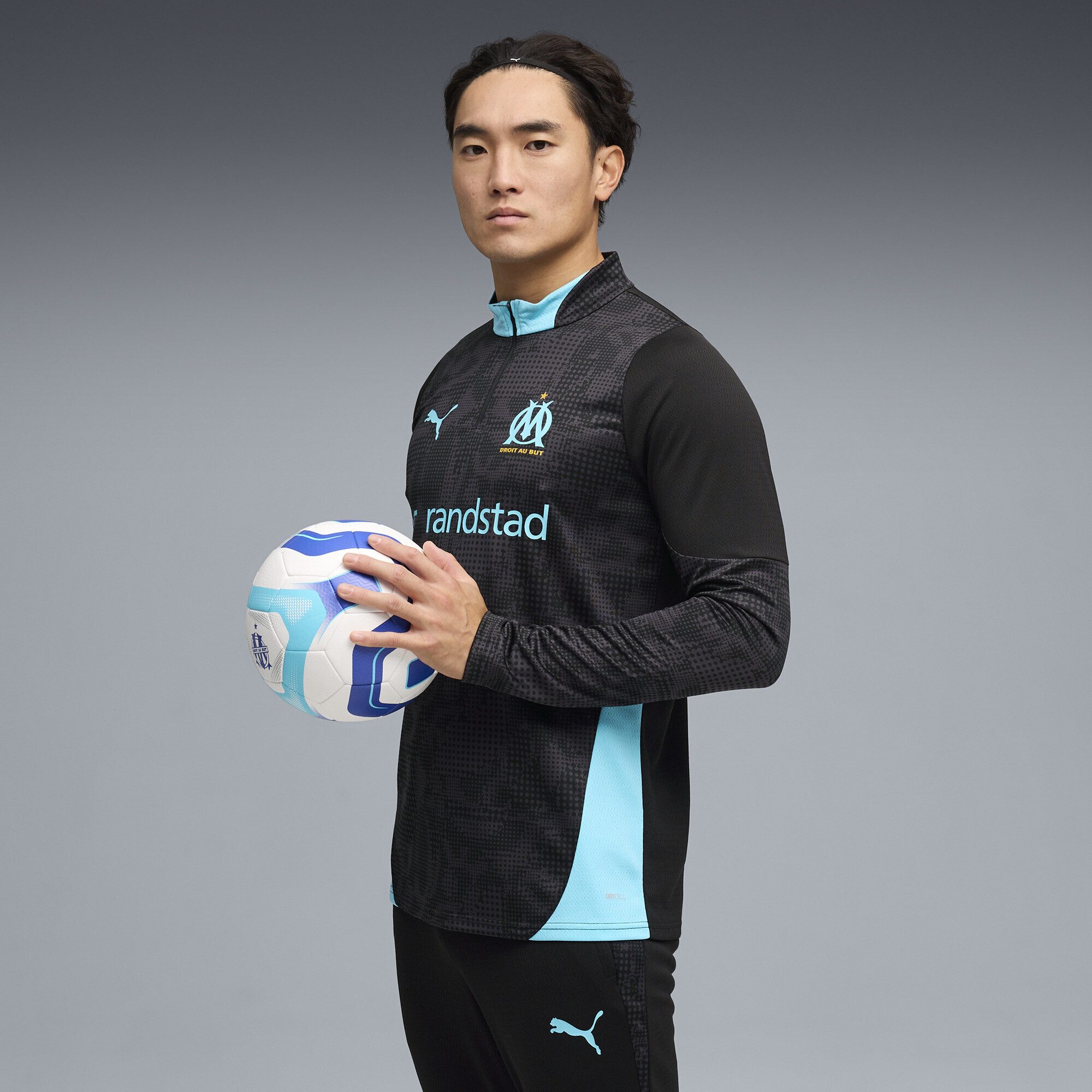 PUMA T-Shirt Olympique de Marseille Trainingstop Herren