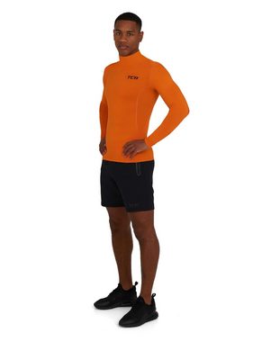 TCA Funktionsshirt SuperThermal Compression Long Sleeve Mock, Orange, S (1-tlg)