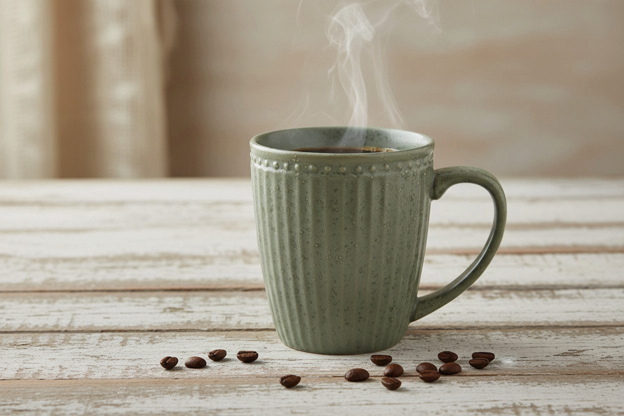 Greengate Tasse GreenGate Henkeltasse Alice Olivgrün