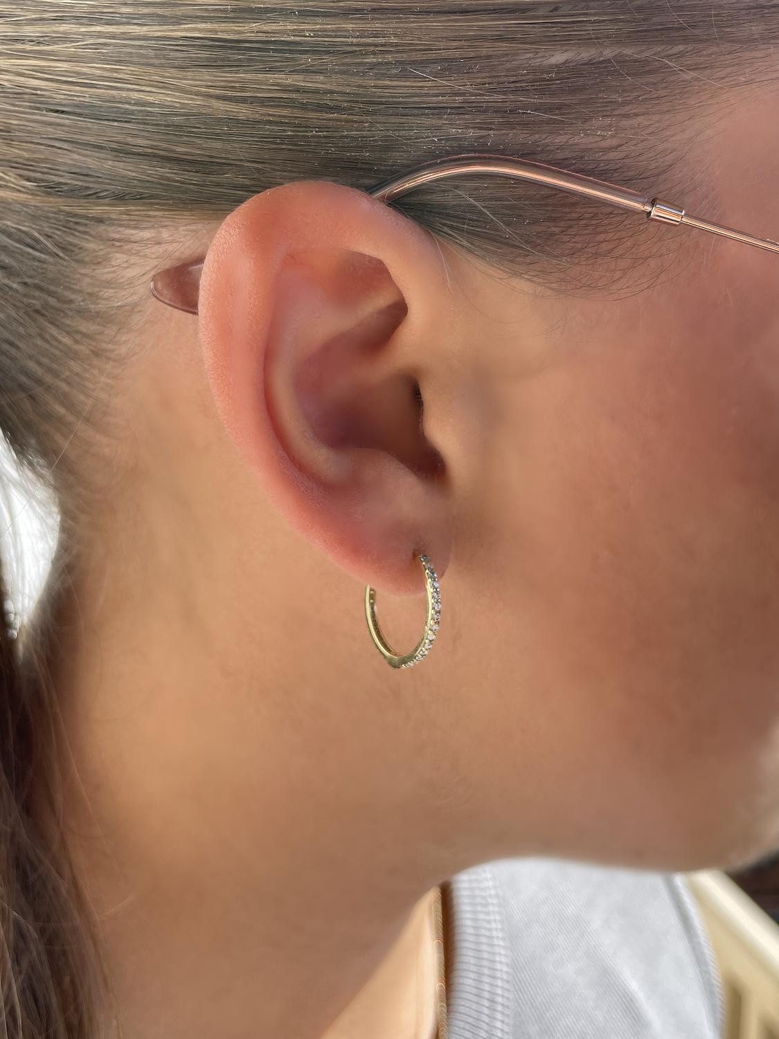 My Gold Paar Creolen Damen & Mädchen Ohrringe Gold 750 (18 Karat) Zirkonia Ø 18mm - Cordula (Set, 2-tlg., inkl. Schmuckbox), Geschenke