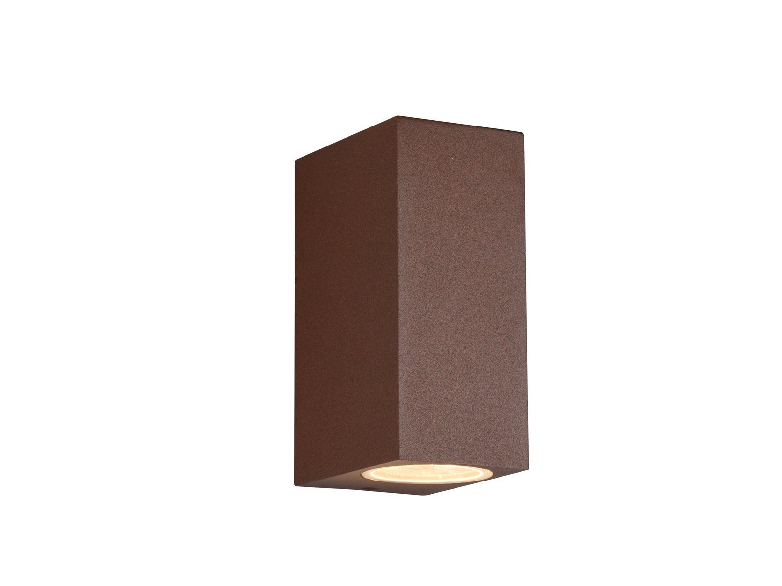 TRIO Leuchten LED Außen-Wandleuchte up and Down Rostoptik, Höhe 15cm, LED wechselbar, warmweiß, Wand Außenleuchte, Fassadenbeleuchtung …