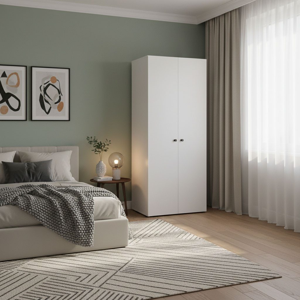 Schlafkontor Drehtürenschrank Base Kleiderschrank Joe Garderobe Hochschrank Wäscheschrank, Bega Schrank Schlafzimmer Bestseller