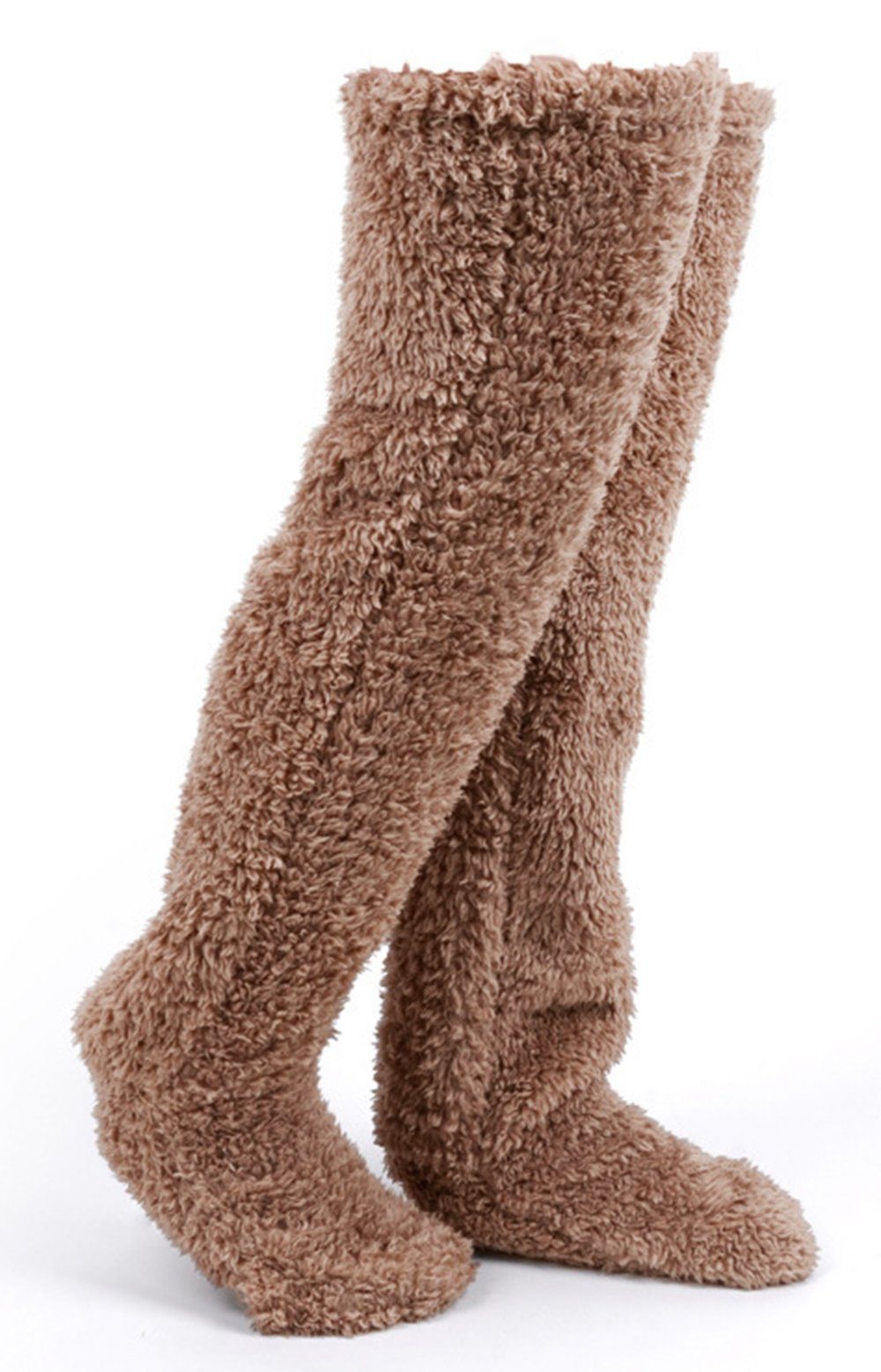 Housruse Socken Coral Fleece Hausschuhe Warme Bodenschuhe Verstellbare  Plüschhose (1-Paar) warm halten. Strumpfhose. beim Schlafen zu Hause tragen