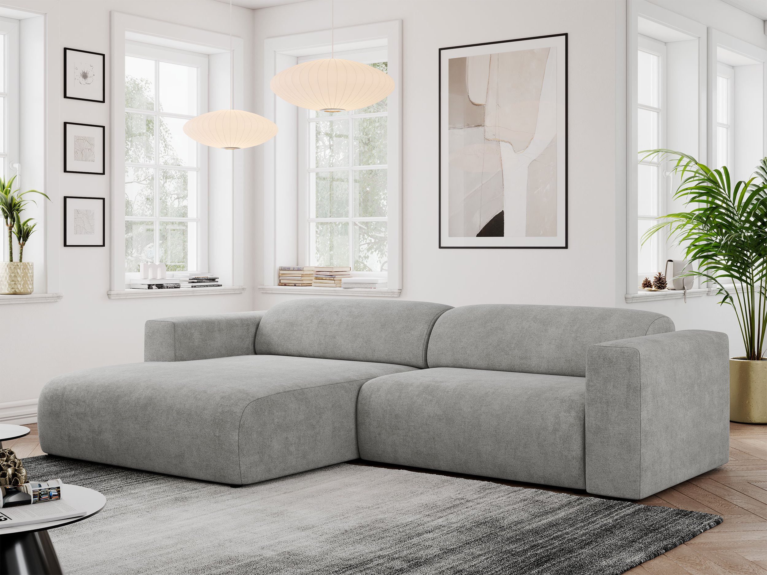 MKS MÖBEL Ecksofa PASADENA, Set, Wellenfedern, günstig online kaufen