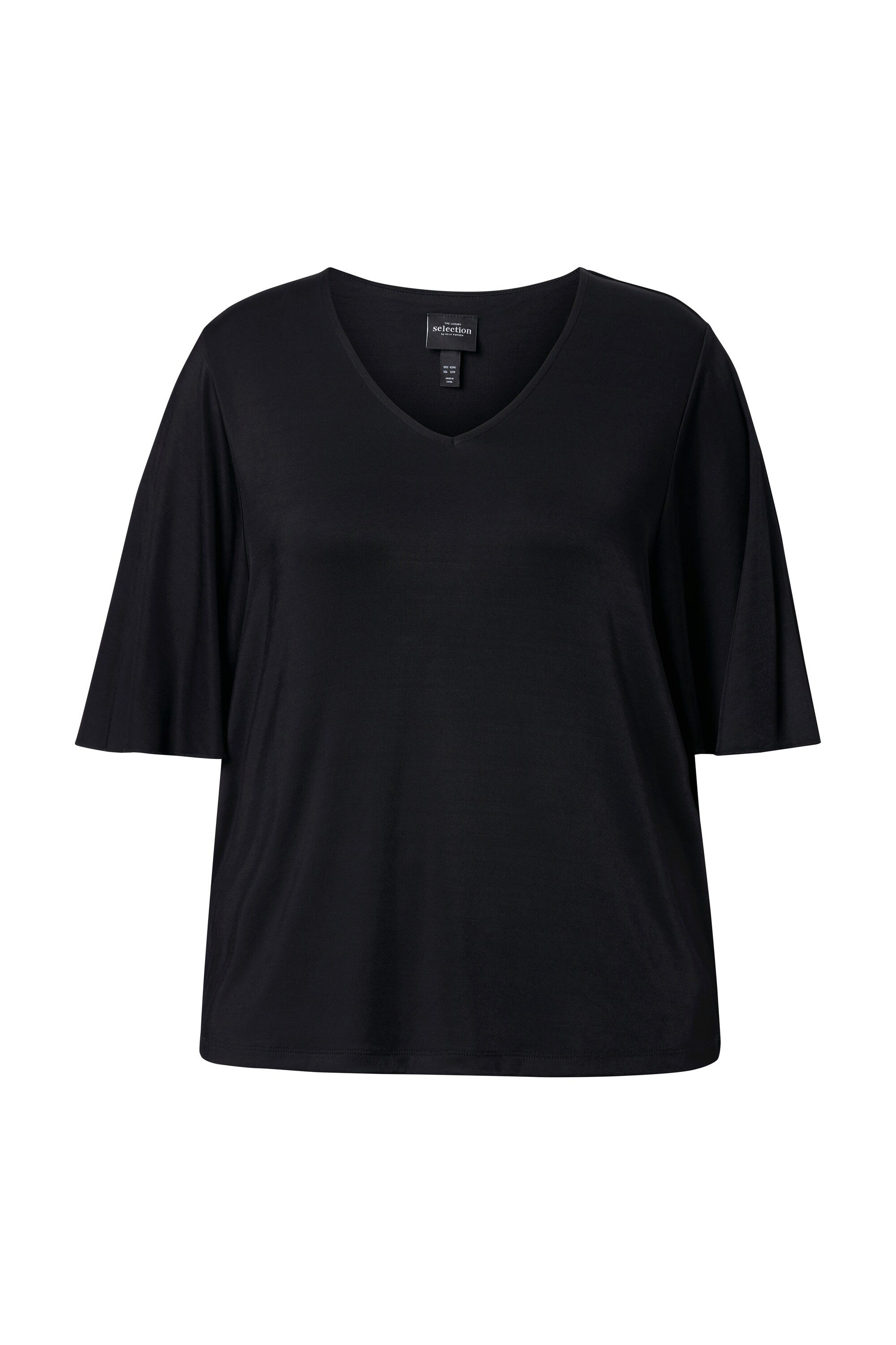 T-Shirt Slinky-Shirt Oversized V-Ausschnitt