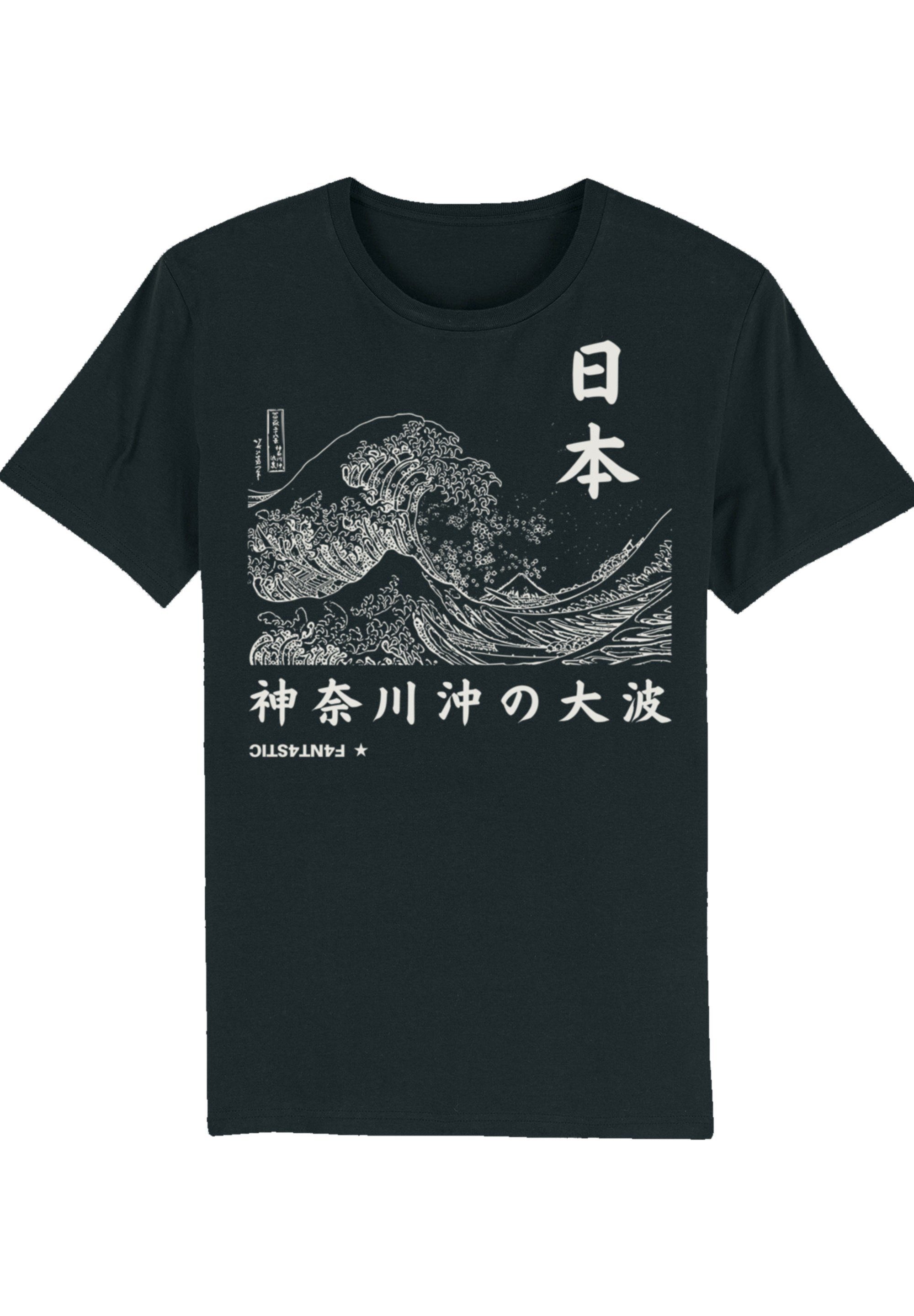 F4NT4STIC T-Shirt Kanagawa Welle Japan Print, Hochwertige und  umweltfreundliche Baumwolle