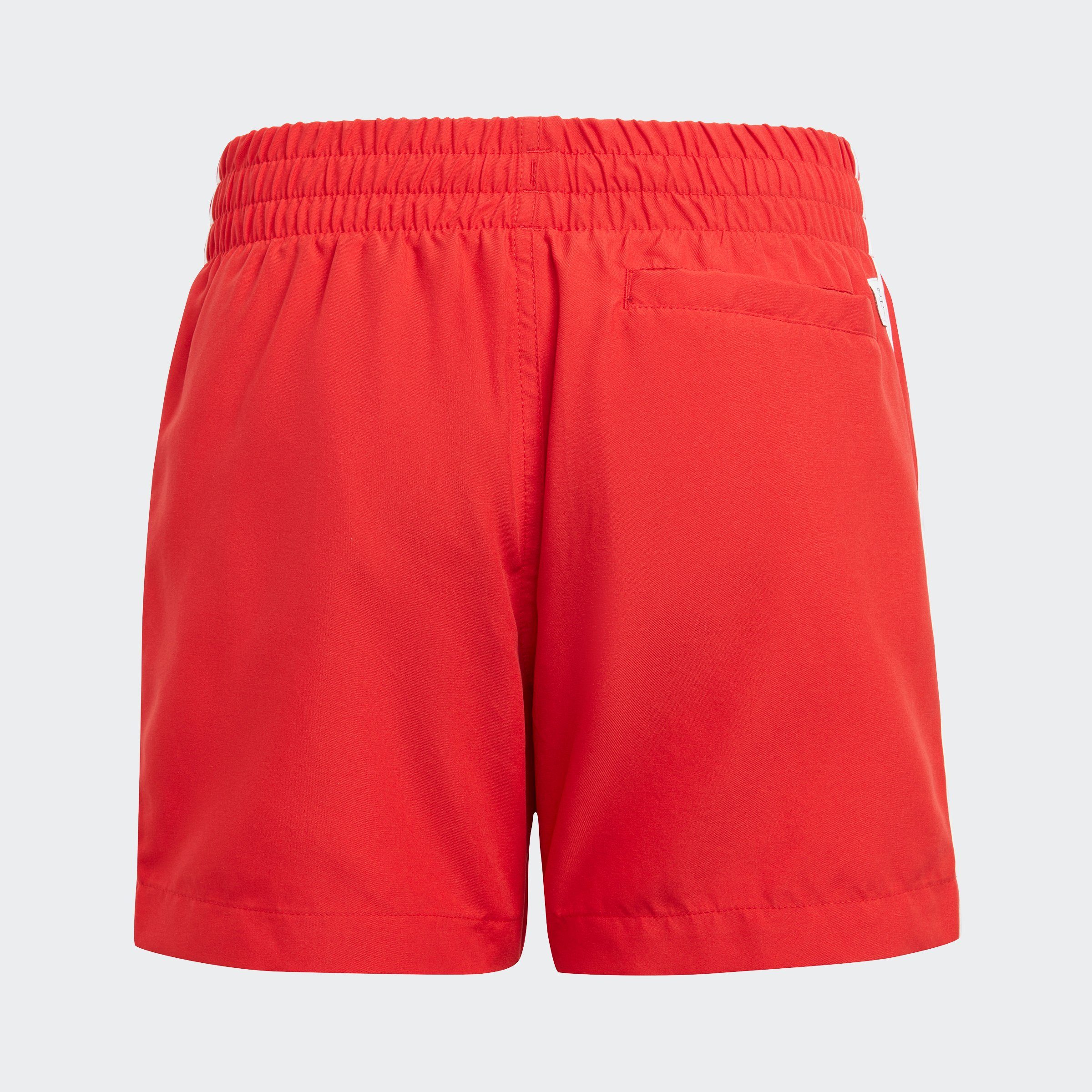 adidas Performance Badeshorts 3-STREIFEN ORIGINALS (1-St) White Scarlet ADICOLOR / Better