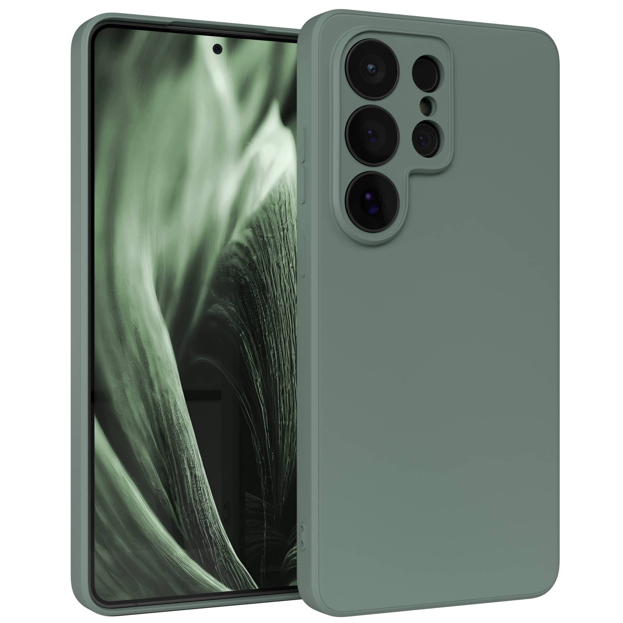EAZY CASE Handyhülle TPU Hülle für Samsung Galaxy S26 Ultra 6,9 Zoll, Schutzhülle mit Kameraschutz stoßfest telefonhülle Matt Dunkelgrün