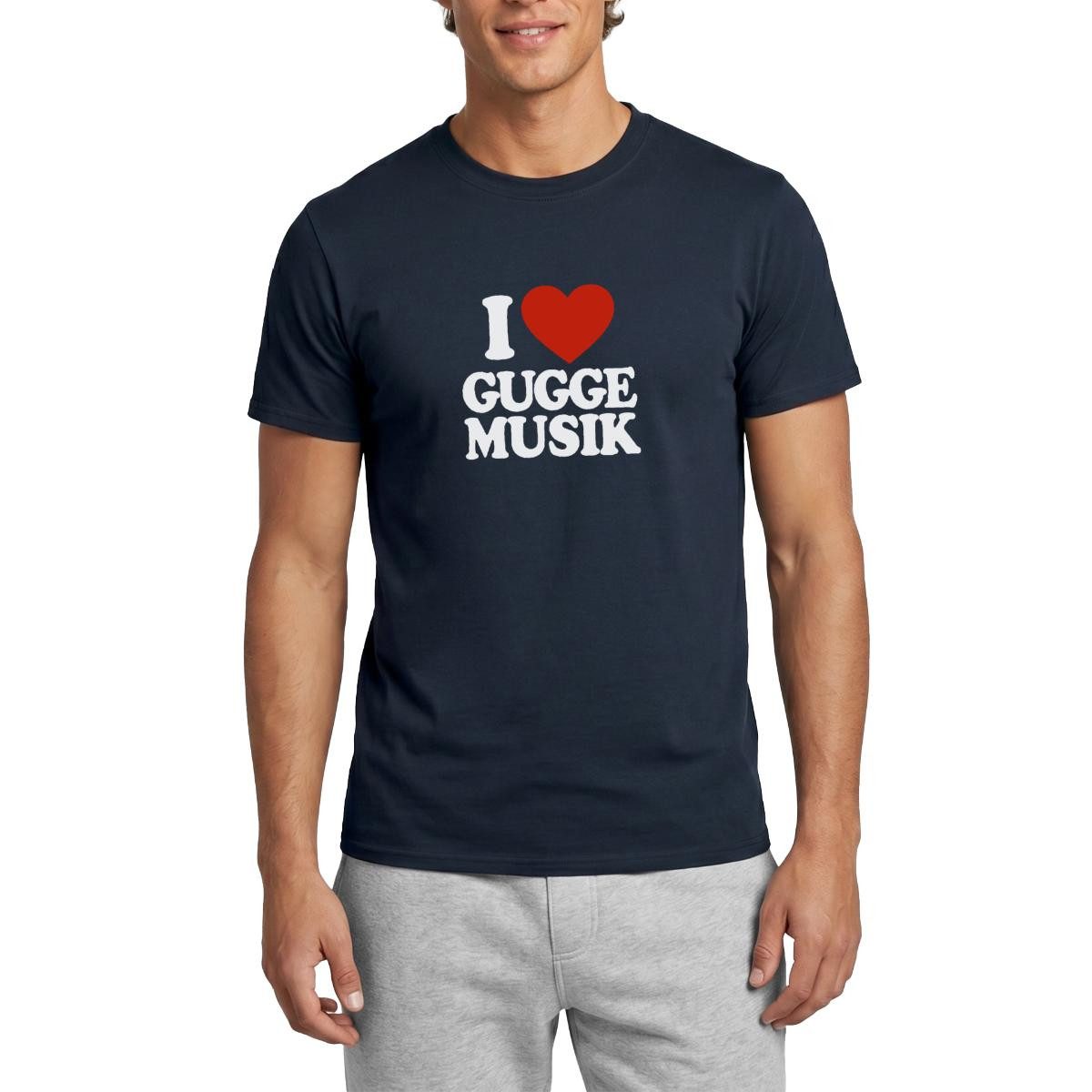 T-Shirt I Love Gugge Musik Karneval Männer T-Shirt