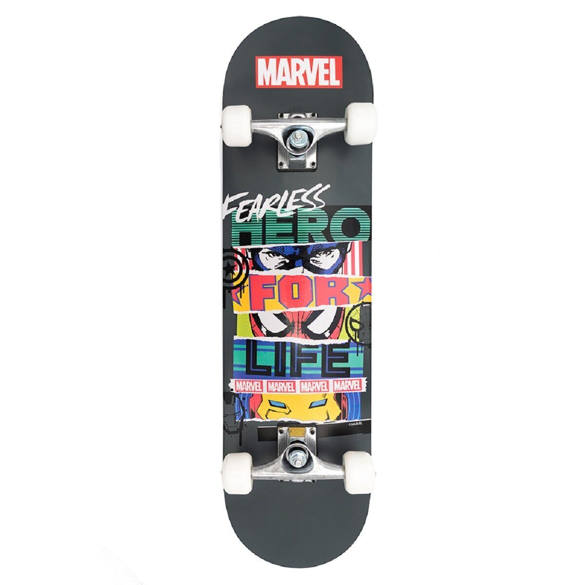 MARVEL Skateboard Marvel Fearless Skateboard – Robustes Holzboard für Kinder
