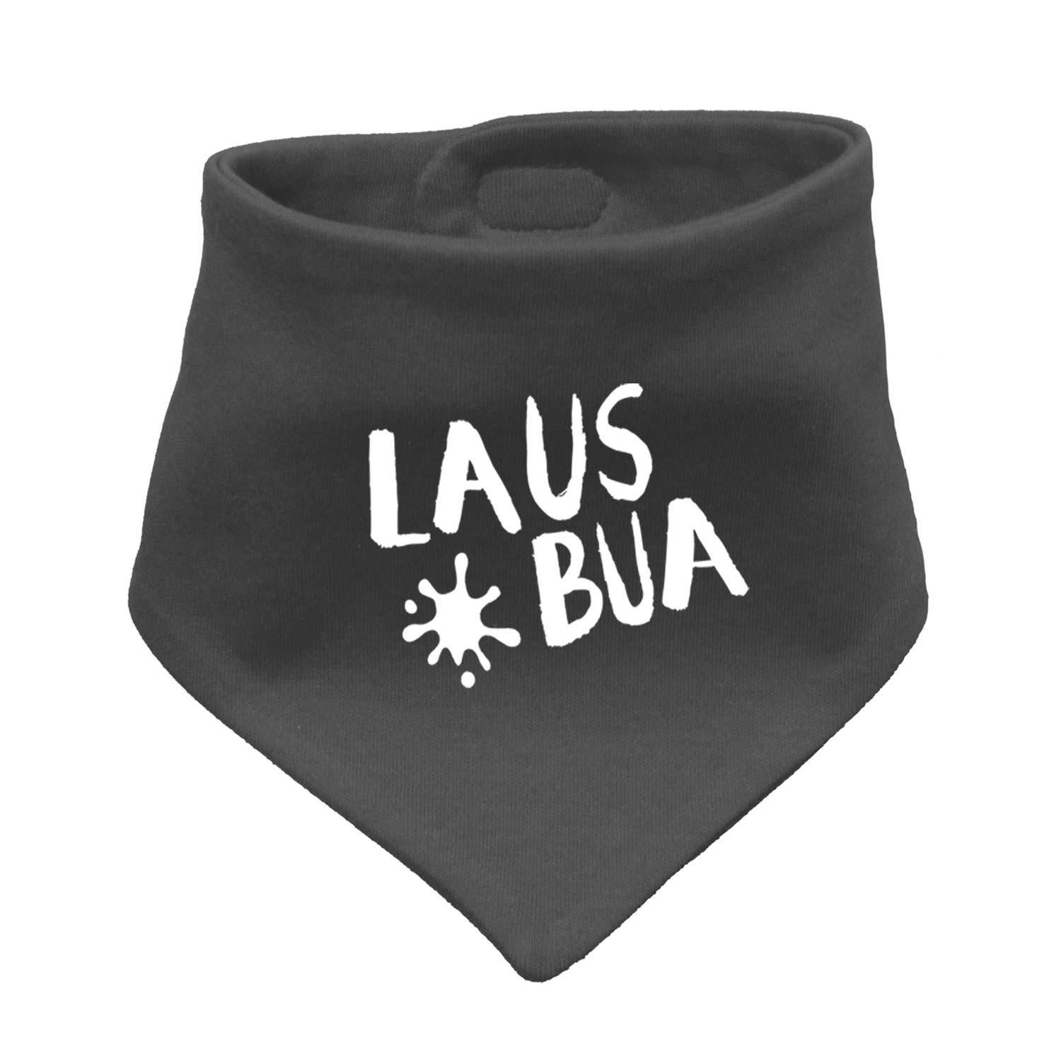 Bavariashop Halstuch Baby-Dreieckstuch „Lausbua“ mit bayerischem Spruch, Bio-Baumwolle