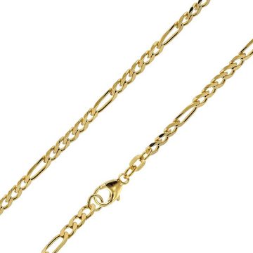 trendor Gliederarmband Gold 585/14K Figaro-Muster Länge 19 cm