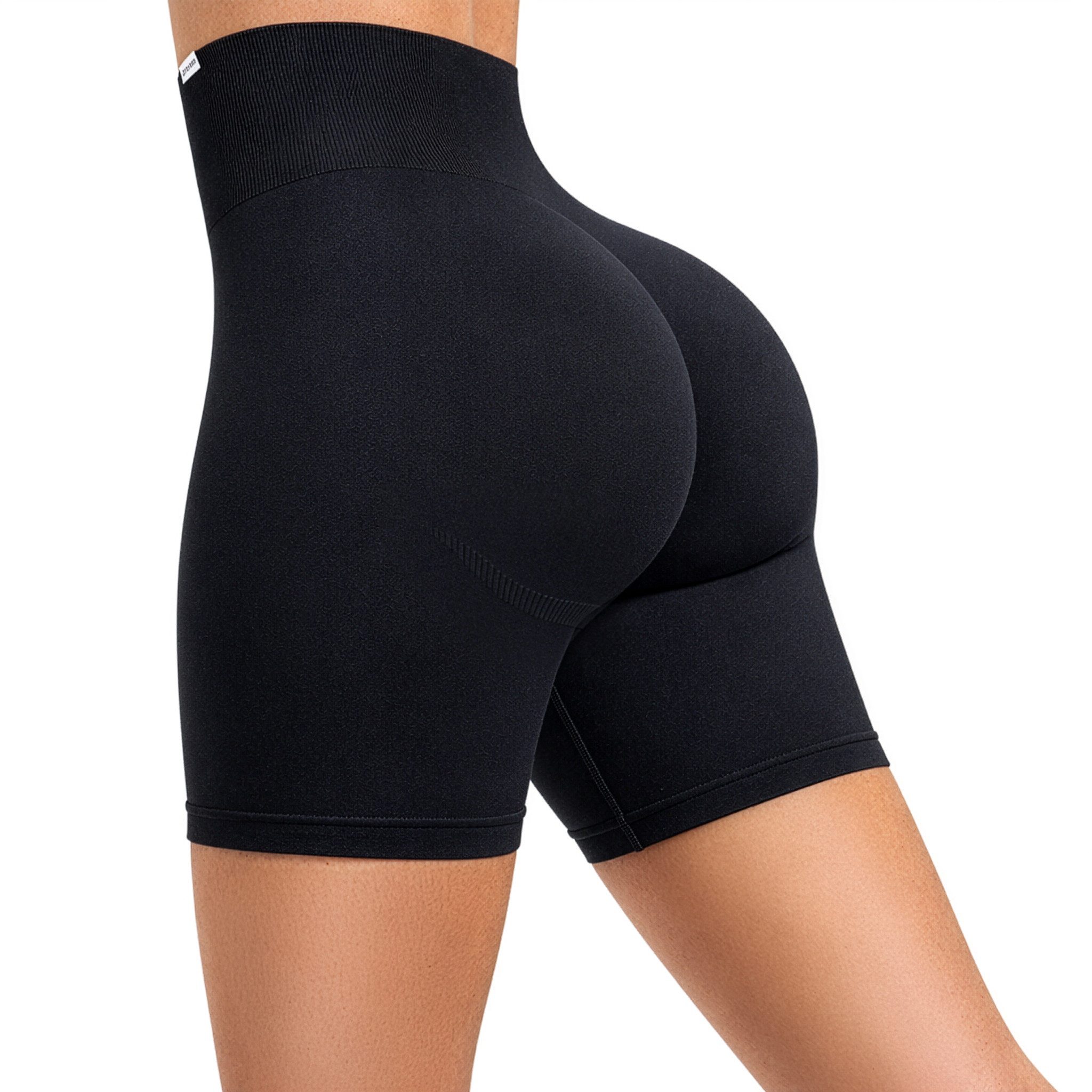 Smilodox Shorts Amaze Pro, Shaped Fit Push Up Booty Radlerhose V-Shape Seamless High Waist Hotpants Scrunch-Effekt Squatproof Gym Yoga Alltag
