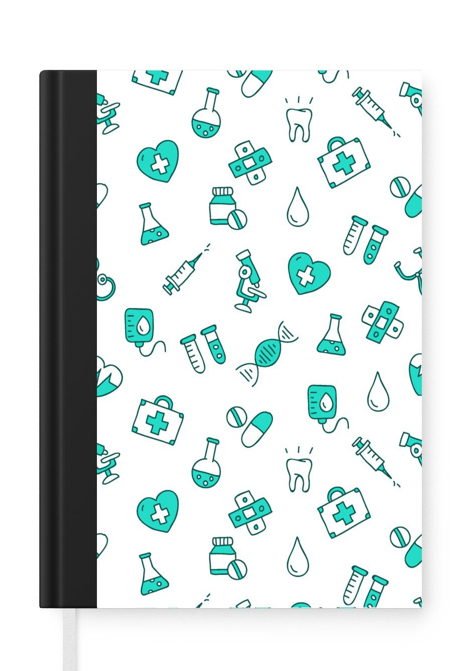 MuchoWow Notizbuch Pflege - Medizin - Design, Notebook, Notizblock a5, Tagebuch, Journal Liniert