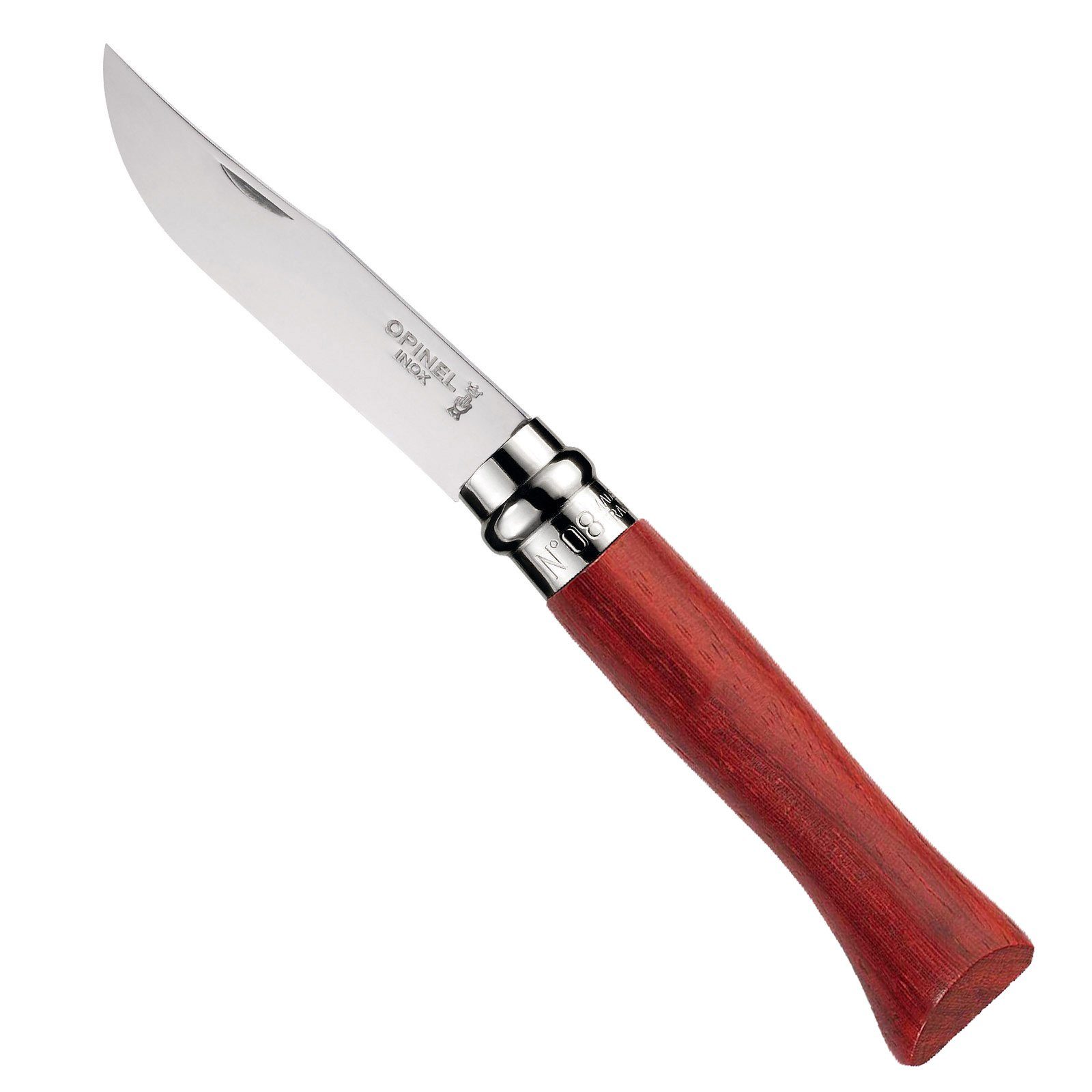 Opinel Taschenmesser Klappmesser No 8 Taschenmesser, Messer Eiche Olive Walnuss Bubinga Stahl