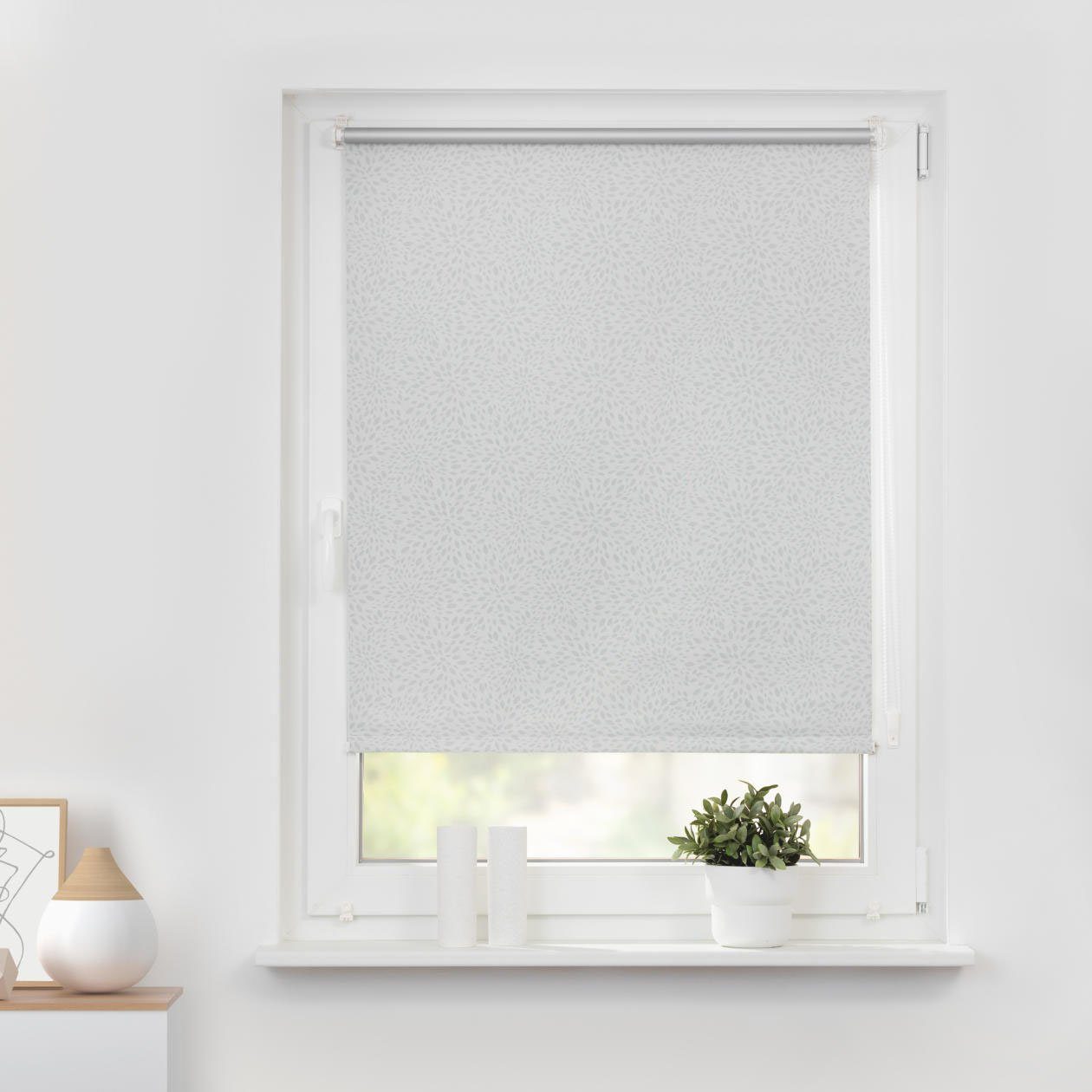 Seitenzugrollo Verdunkelungsrollo Thermo-Rollo Klemmfix ohne Bohren, LICHTBLICK ORIGINAL, verdunkelnd, verspannt, Klemmfix, Verdunklungsrollo mit Klemmträger und Silberbeschichtung blickdicht