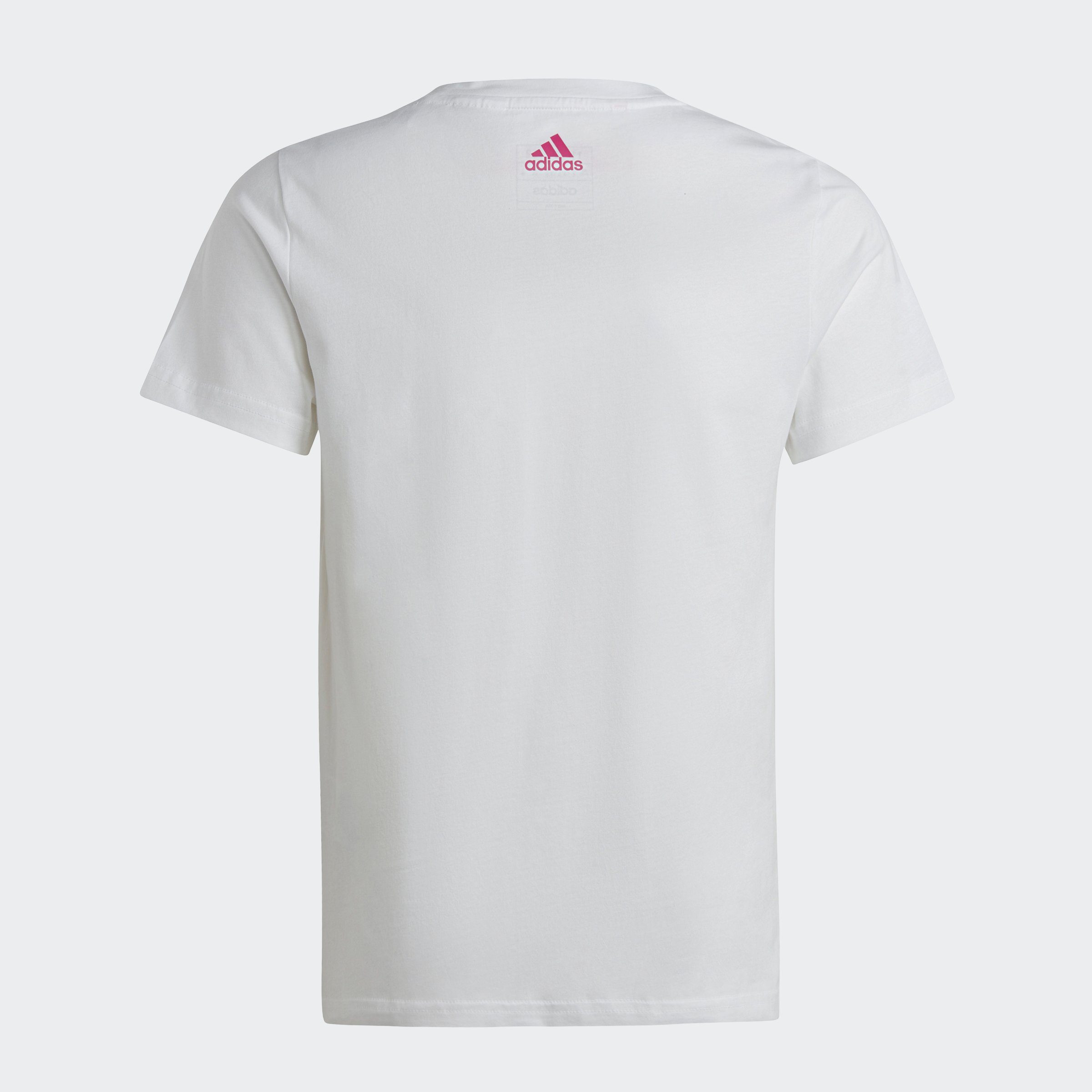 adidas Sportswear T-Shirt G LIN Lucid Fuchsia Semi / White T