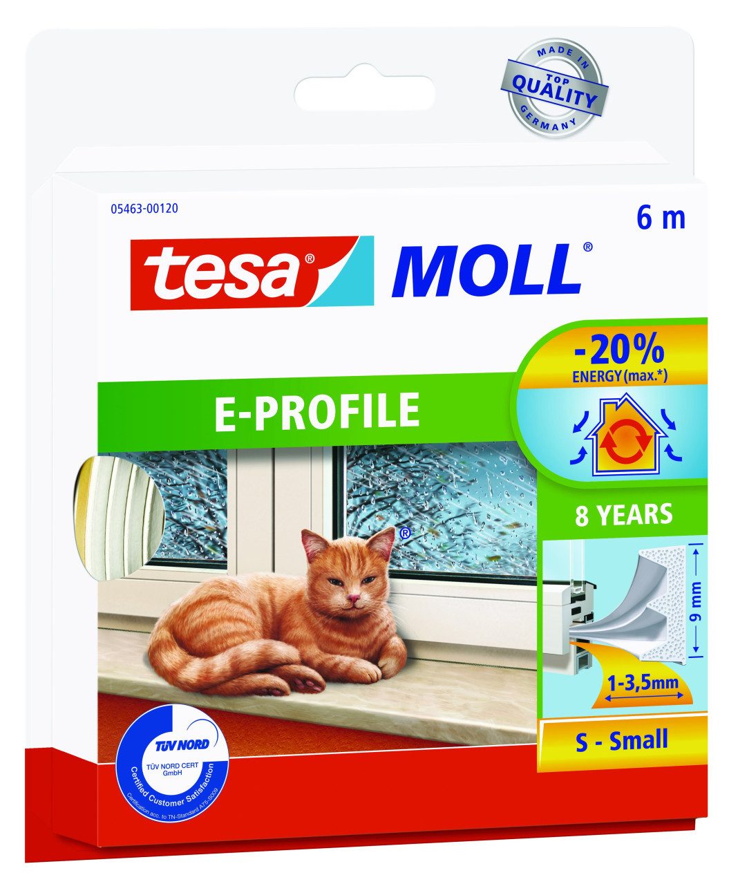 tesa Türbodendichtung tesa Moll E-Profil Classic 6 m, weiß