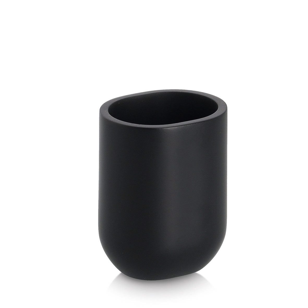 Zeller Present Becher Zahnputzbecher, Polyresin, Polyresin, schwarz