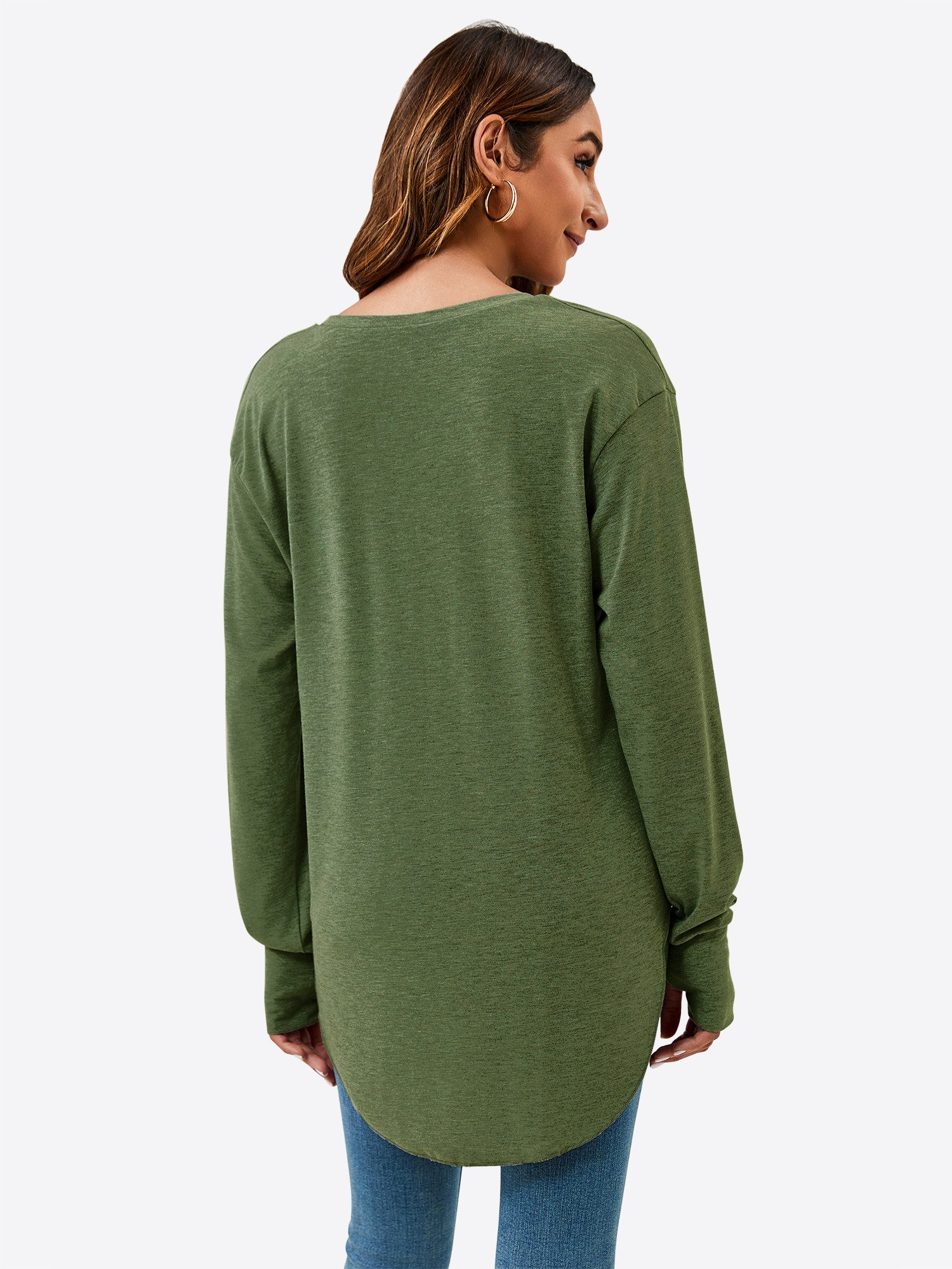 Imily Bela T-Shirt Damen Langarmshirt Oversize günstig online kaufen