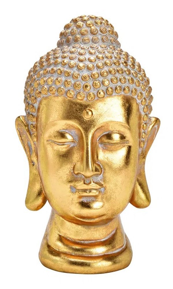 Wurm Buddhafigur Buddhakopf, groß, goldfarben