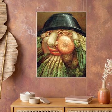 Posterlounge Poster Giuseppe Arcimboldo, Der Gemüsegärtner oder Ein Scherz mit Gemüse, Illustration