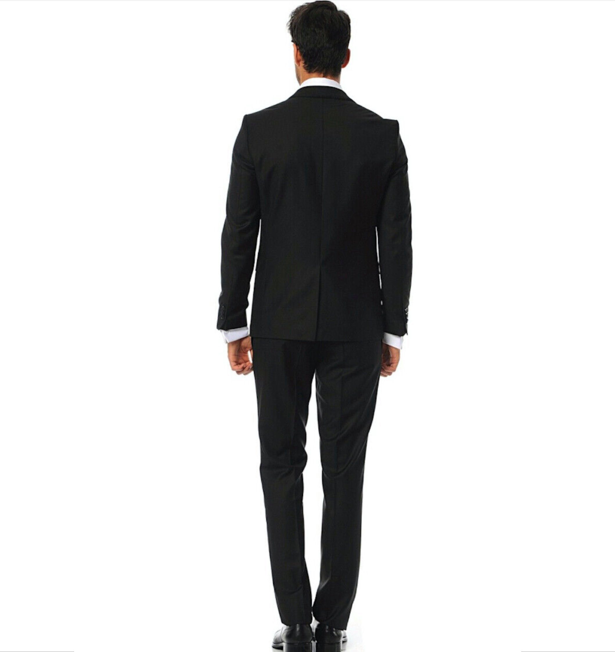 Keskin Collection Anzug Set) Anzug XS-3XL SLIMFIT Sakko, Herrenanzug Anzug Keskin und Herren 44-60 (Hose Schwarz