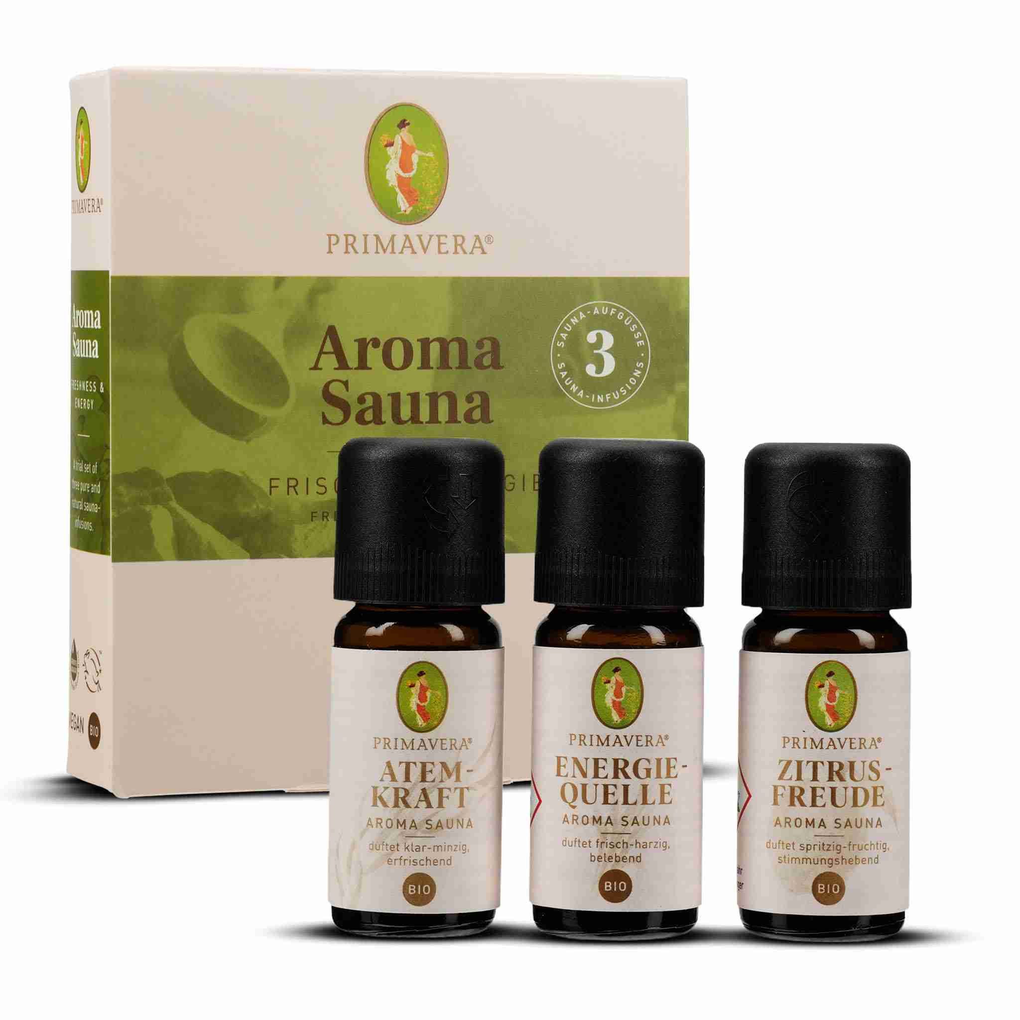 Primavera Duftöl Aroma Sauna Frische & Energie 3x 10ml