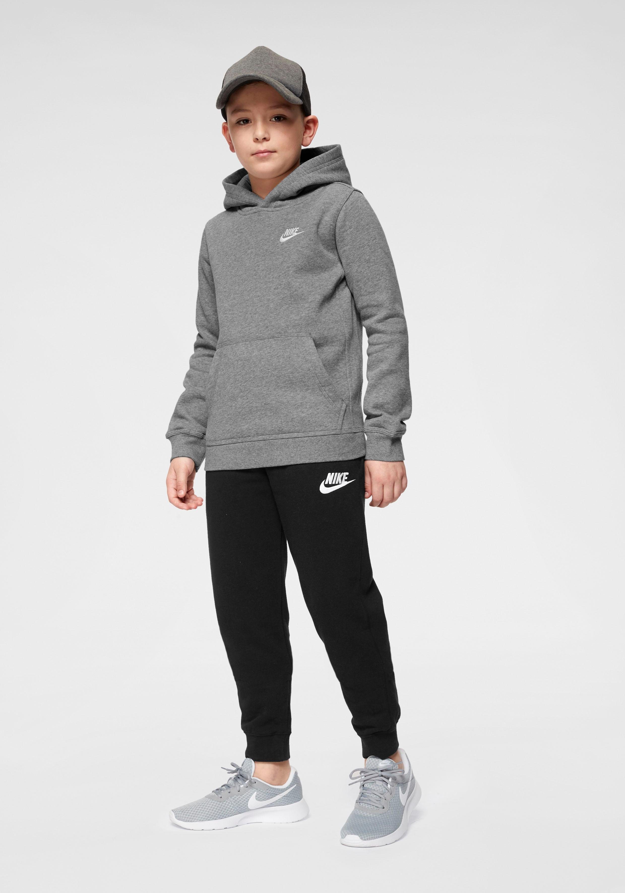 grau-meliert Hoodie Big Kids' Nike Kapuzensweatshirt Pullover Sportswear Club