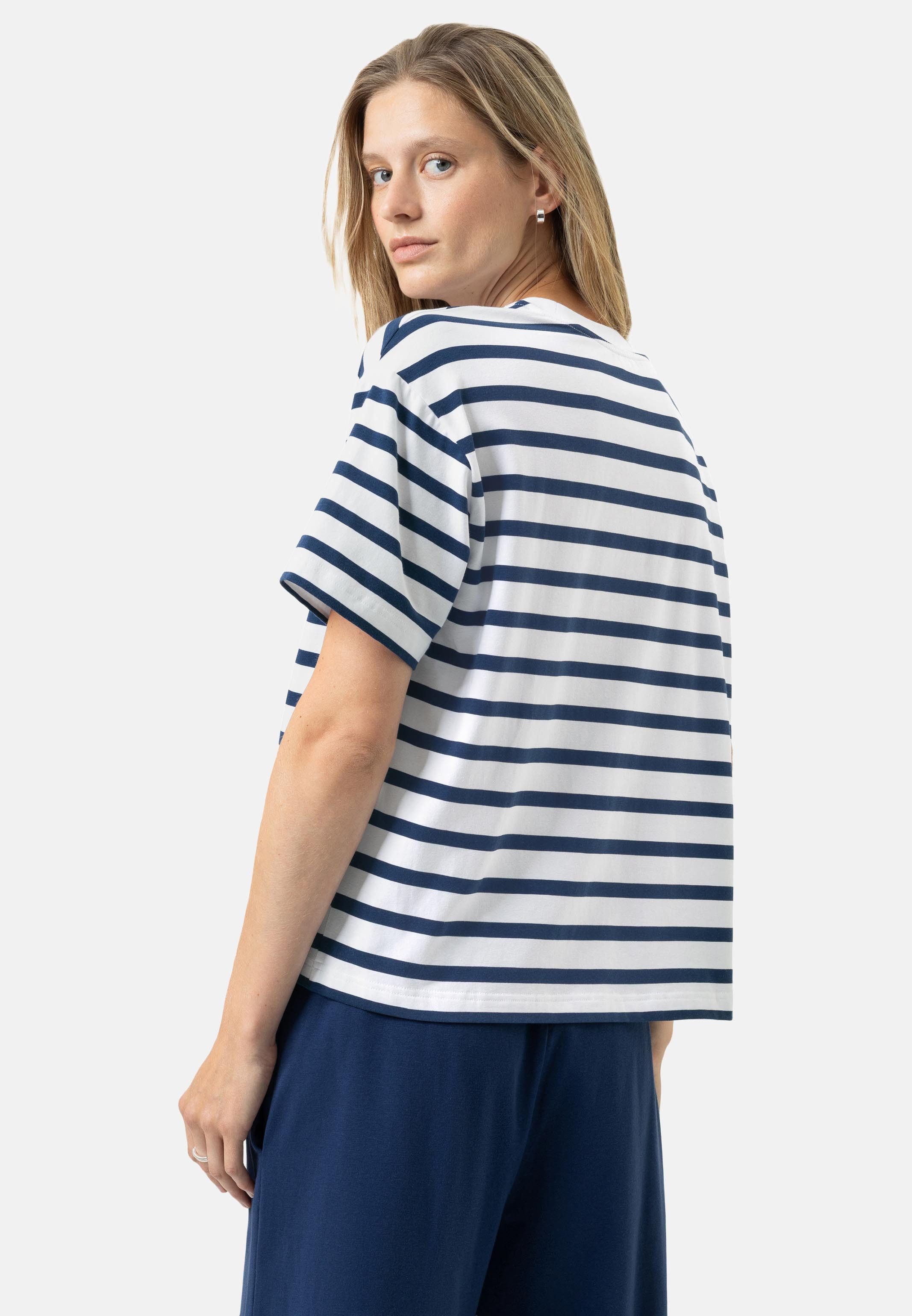 Mey Pyjamaoberteil Breezy Stripes (1-tlg) Schlafanzug Oberteil - Baumwolle - Atmungsaktiv