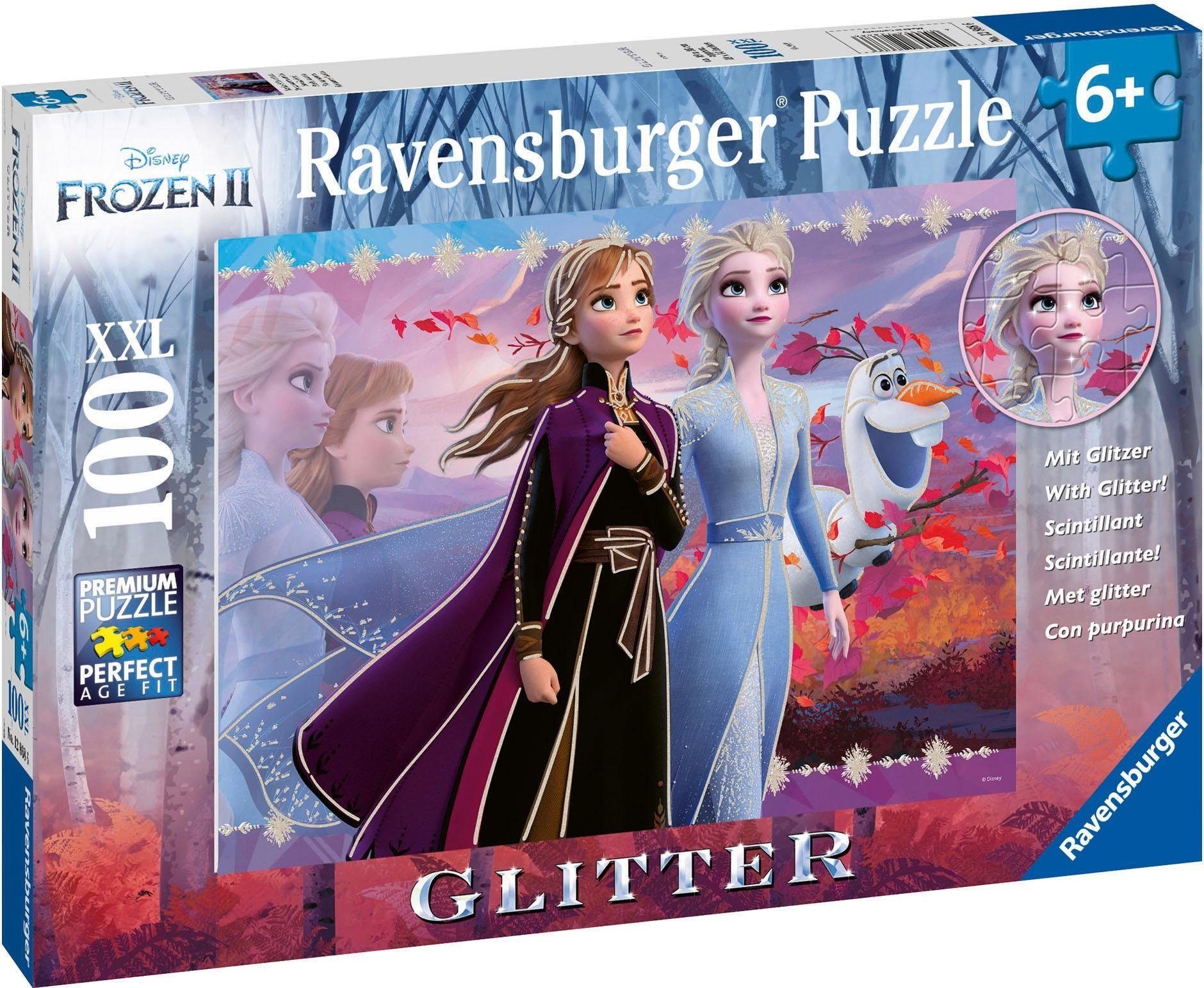 Ravensburger Puzzle Disney Frozen II, Starke Schwestern, 100 Puzzleteile, Made in Germany