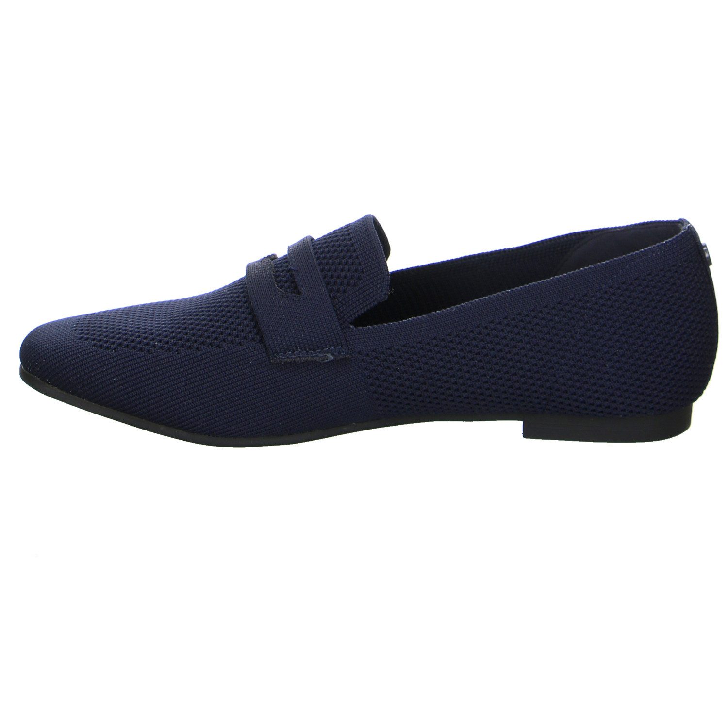 La Strada La Strada Blue Knitted Leinen-Stoff Pumps Flach blau Loafer