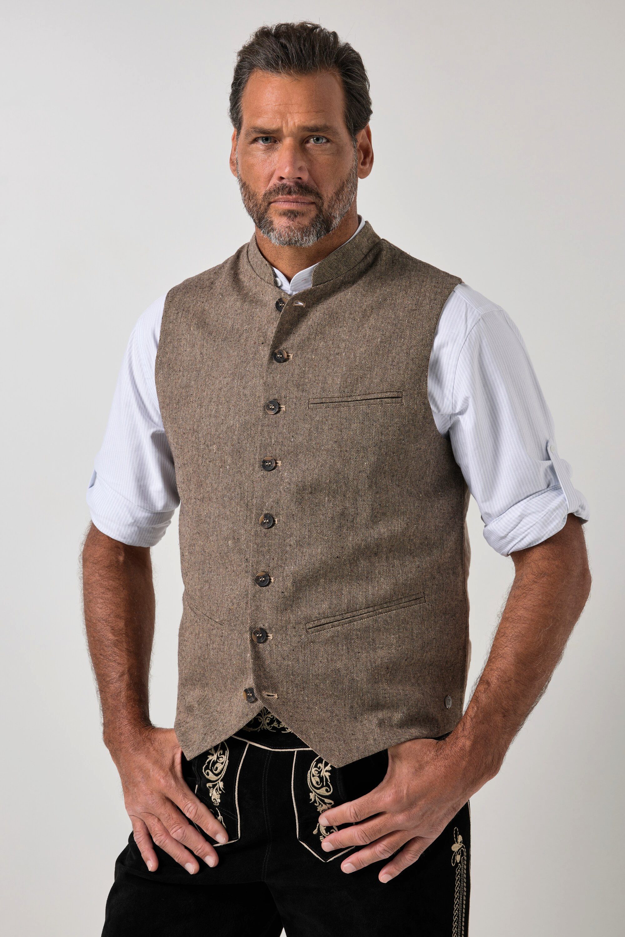 JP1880 Steppweste Weste Tracht Strickrücken bis 8 XL