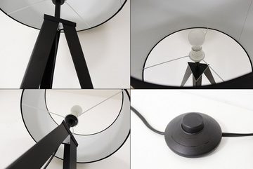 Kiom Stehlampe Stehleuchte Kuno II black Metall Dreibein 141 cm, Stativbeine in Dreiecksform, Leuchtmittel nicht inklusive, Leuchtmittel abhängig