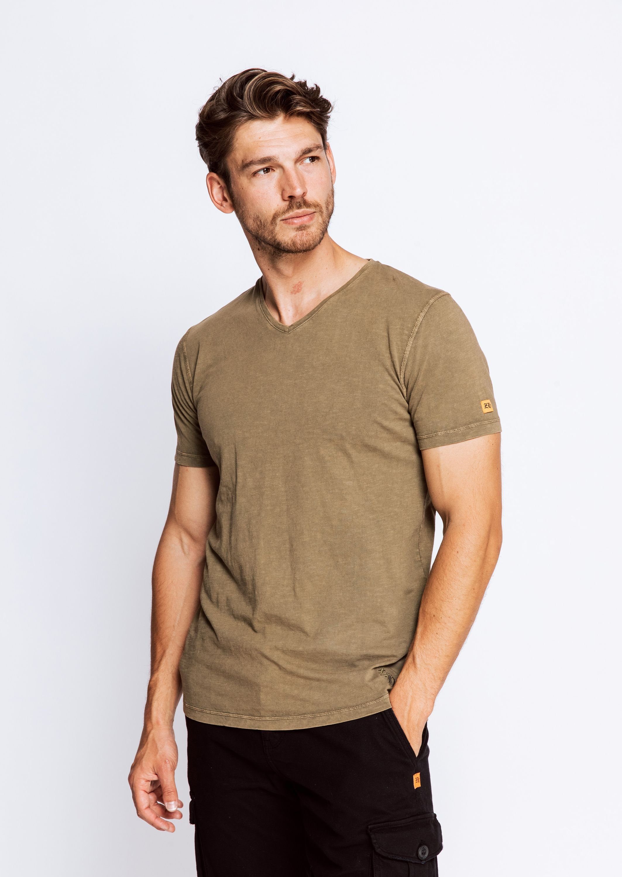 Zhrill Olive DIEGO (0-tlg) Longshirt T-Shirt