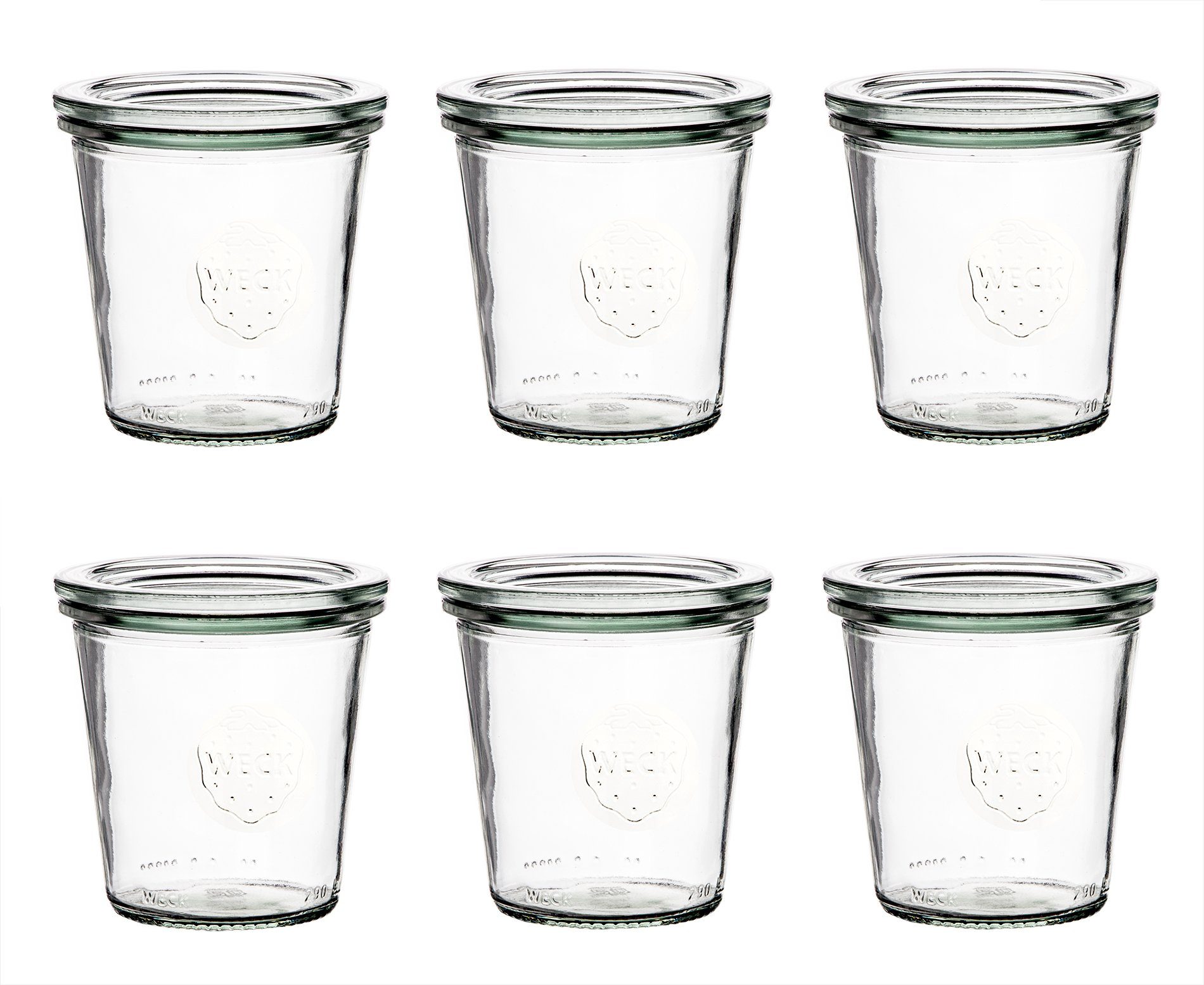 (6-tlg) Glas, 6x 290ml RR Einmachglas Einweckglas, 80 Glas Rundrandglas Sturzglas WECK Weckglas
