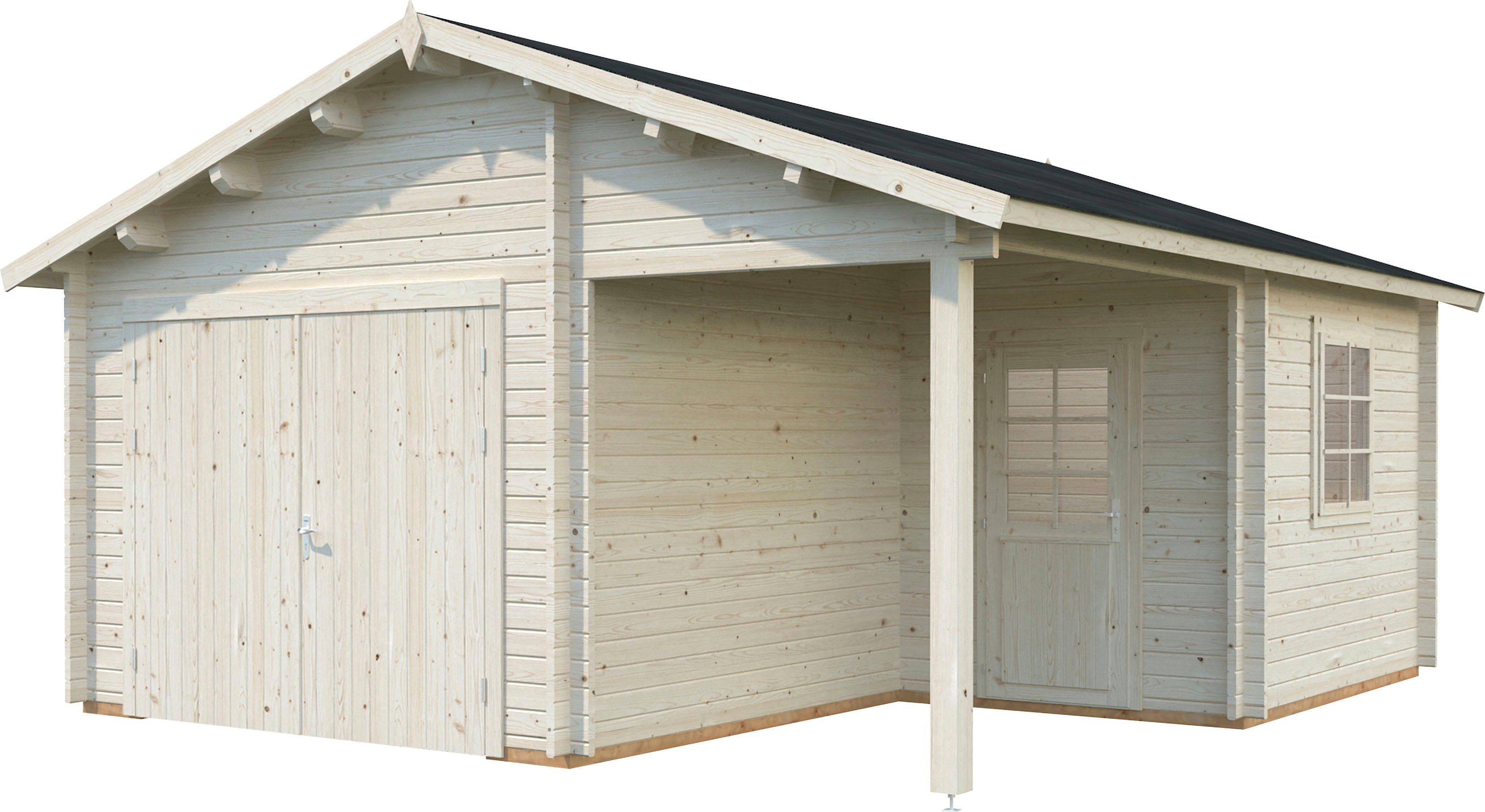 Palmako cm, 564x601x321 transparent Garage Anbau Roger, BxTxH: mit und Holztor,