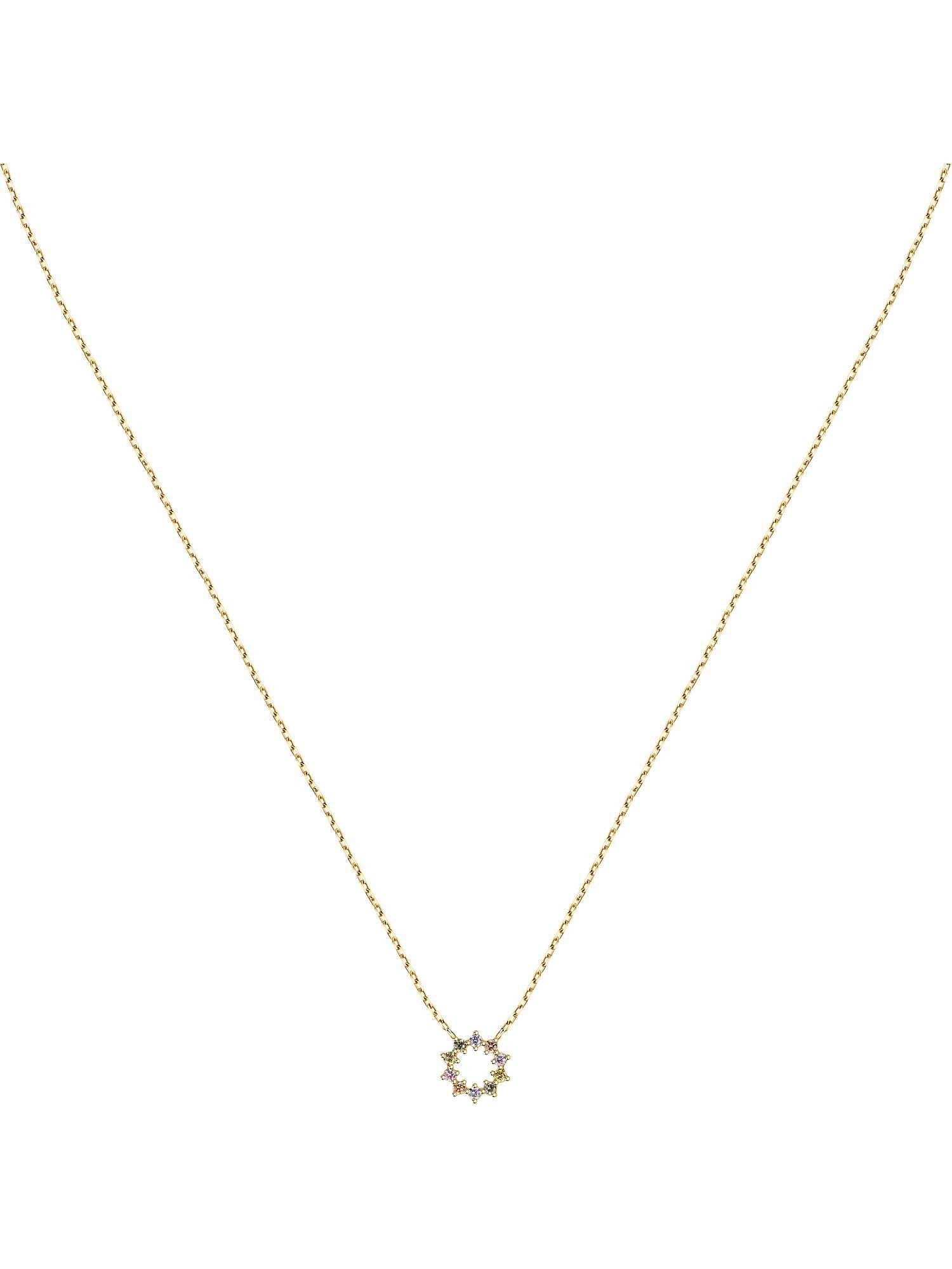 Collier FAVS Damen-Kette 375er Gelbgold 10 Zirkonia