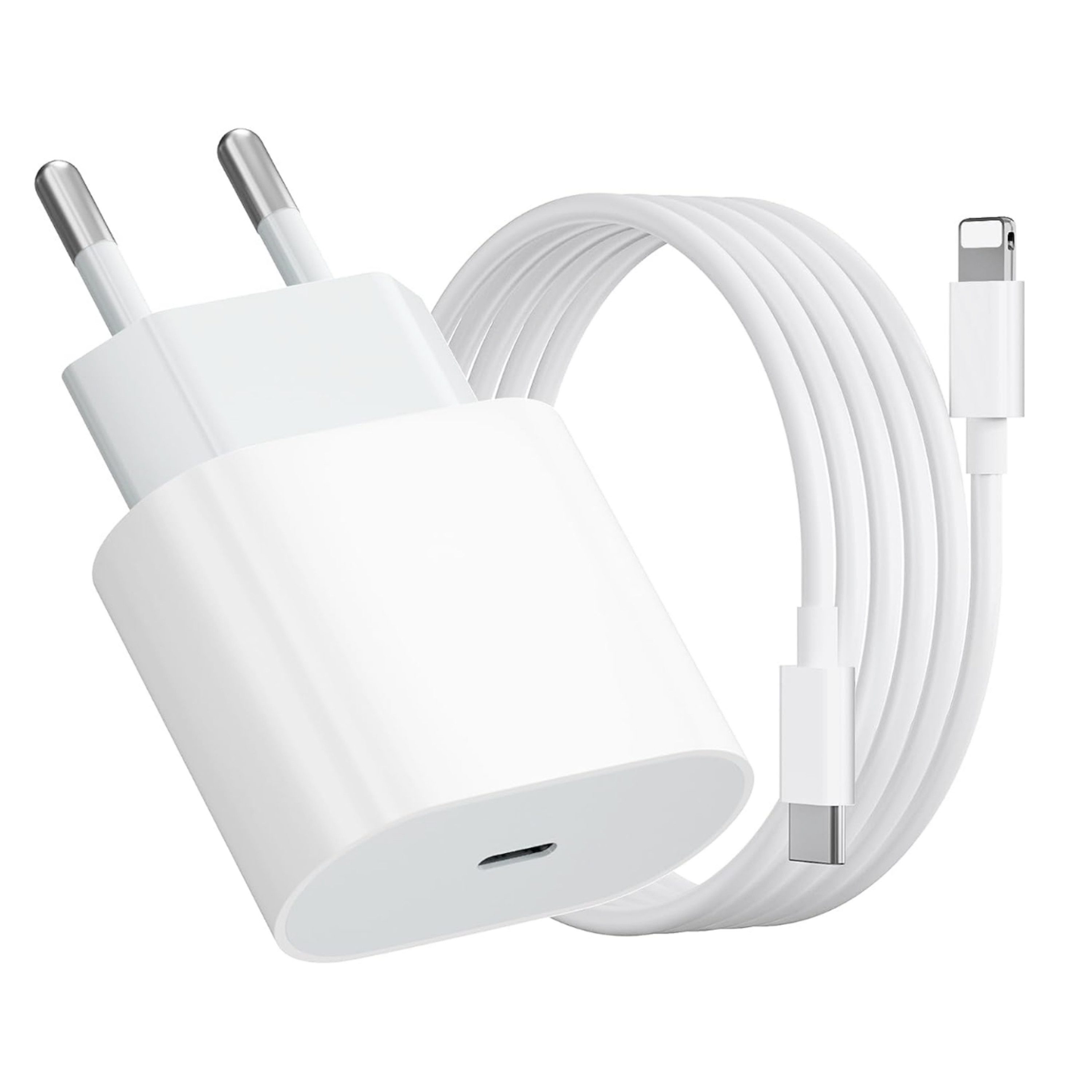 Shopbrothers Schnellladegerät USB C passt für iPhone 11, 12, 13, 14, Pro, X, Xs, Xr Lightningkabel, (200 cm), Schnellladefähigkeit