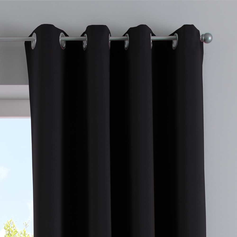 Gardinenbox Verdunkelungsvorhang (2 St), Ösen, verdunkelnd, Polyester, »NewYork« Thermo-Gardinen Blackout 201920600-2 – Bild 2 von 5