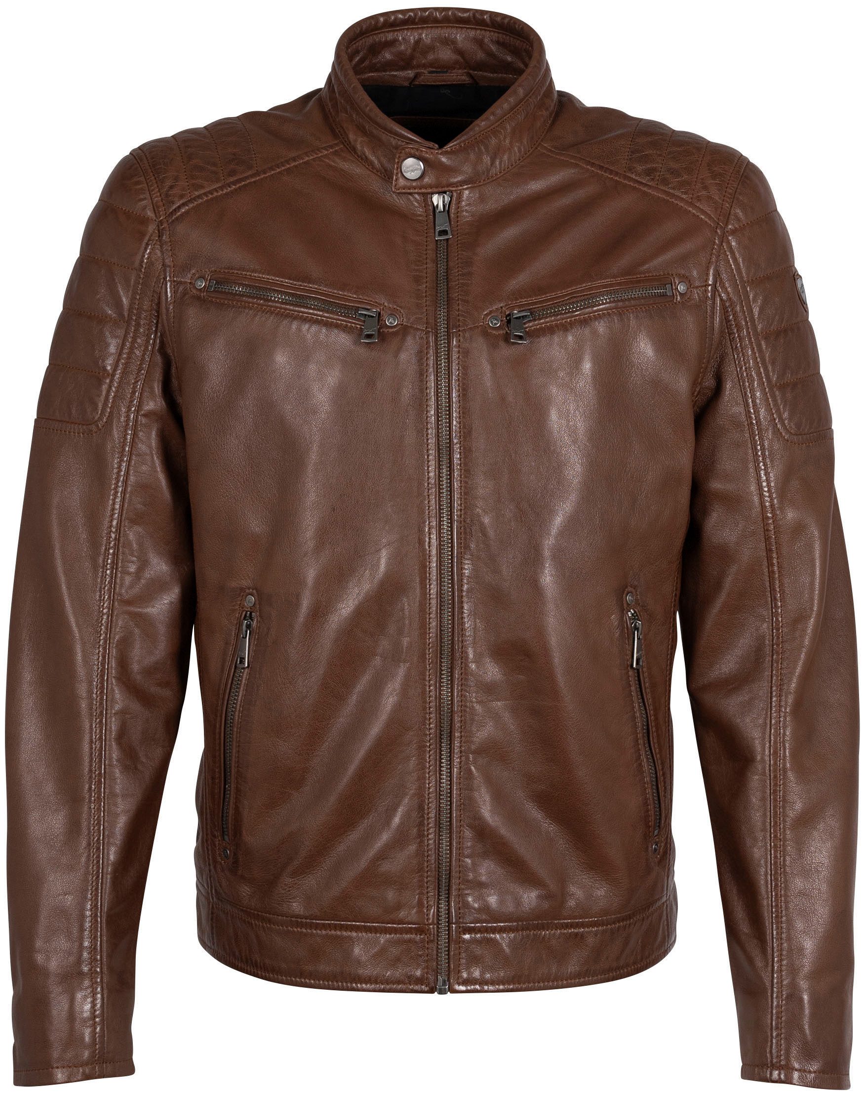 Mauritius Lederjacke GBDerry LAORV mit Stehkragen, Reißverschluss, Schulter günstig online kaufen