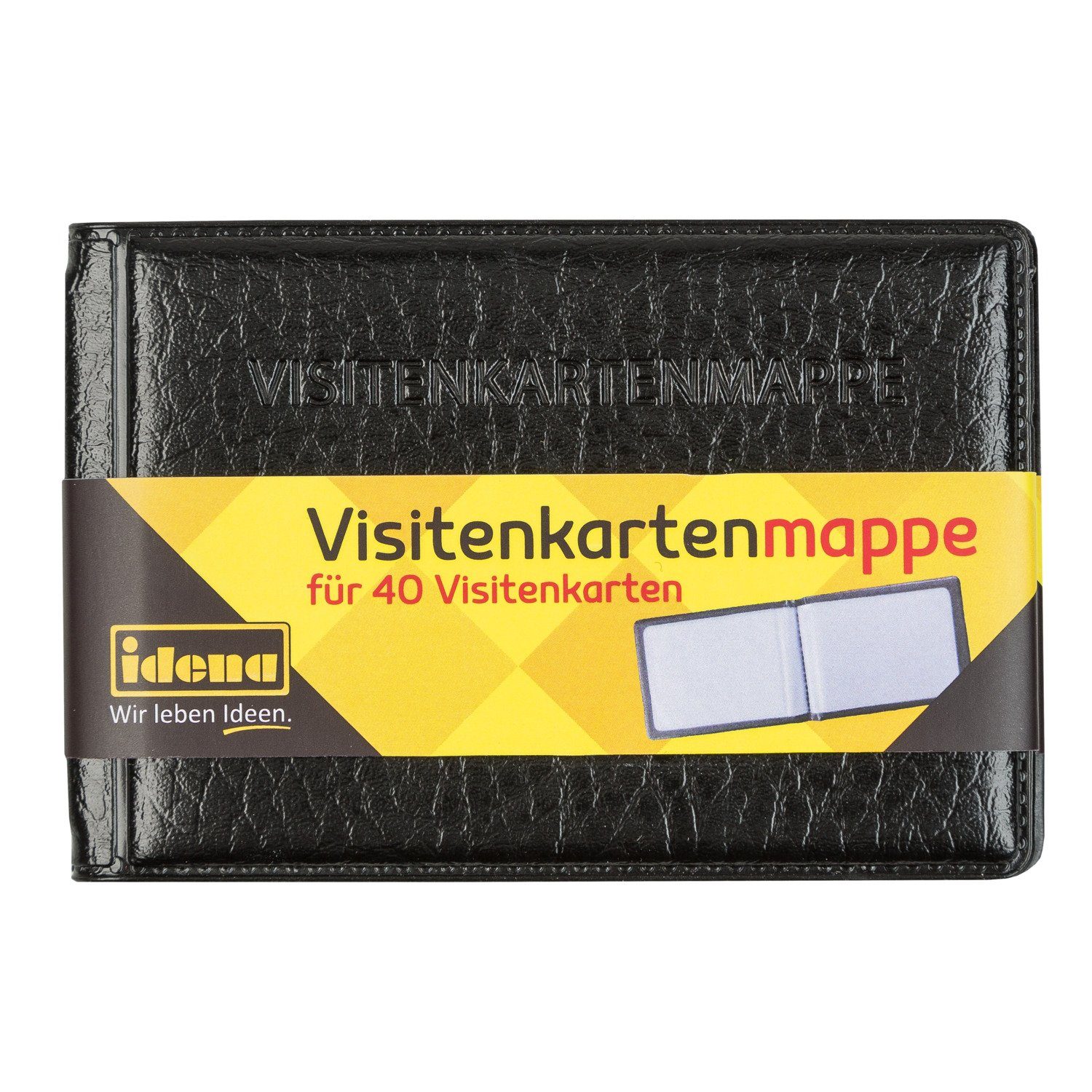 Idena Visitenkarten Idena 11339 - Visitenkartenmappe, für 40 Karten, 10x7 cm, 1 Stück