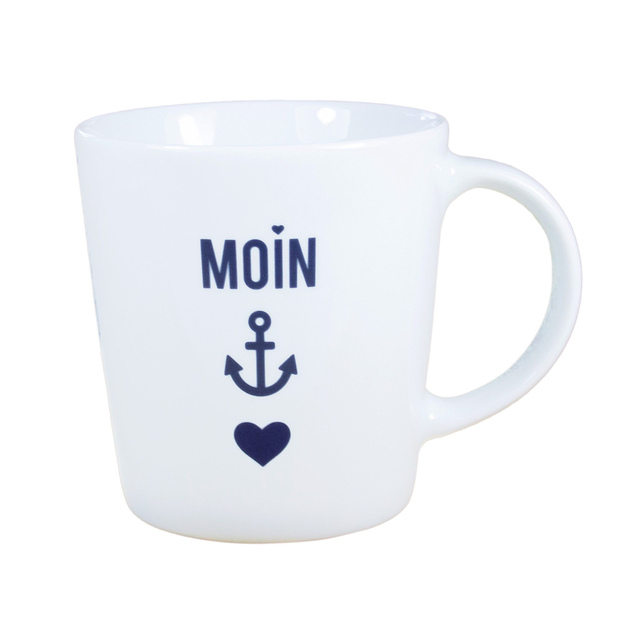 Becher Großer Porzellanbecher Moin-Anker-Herz