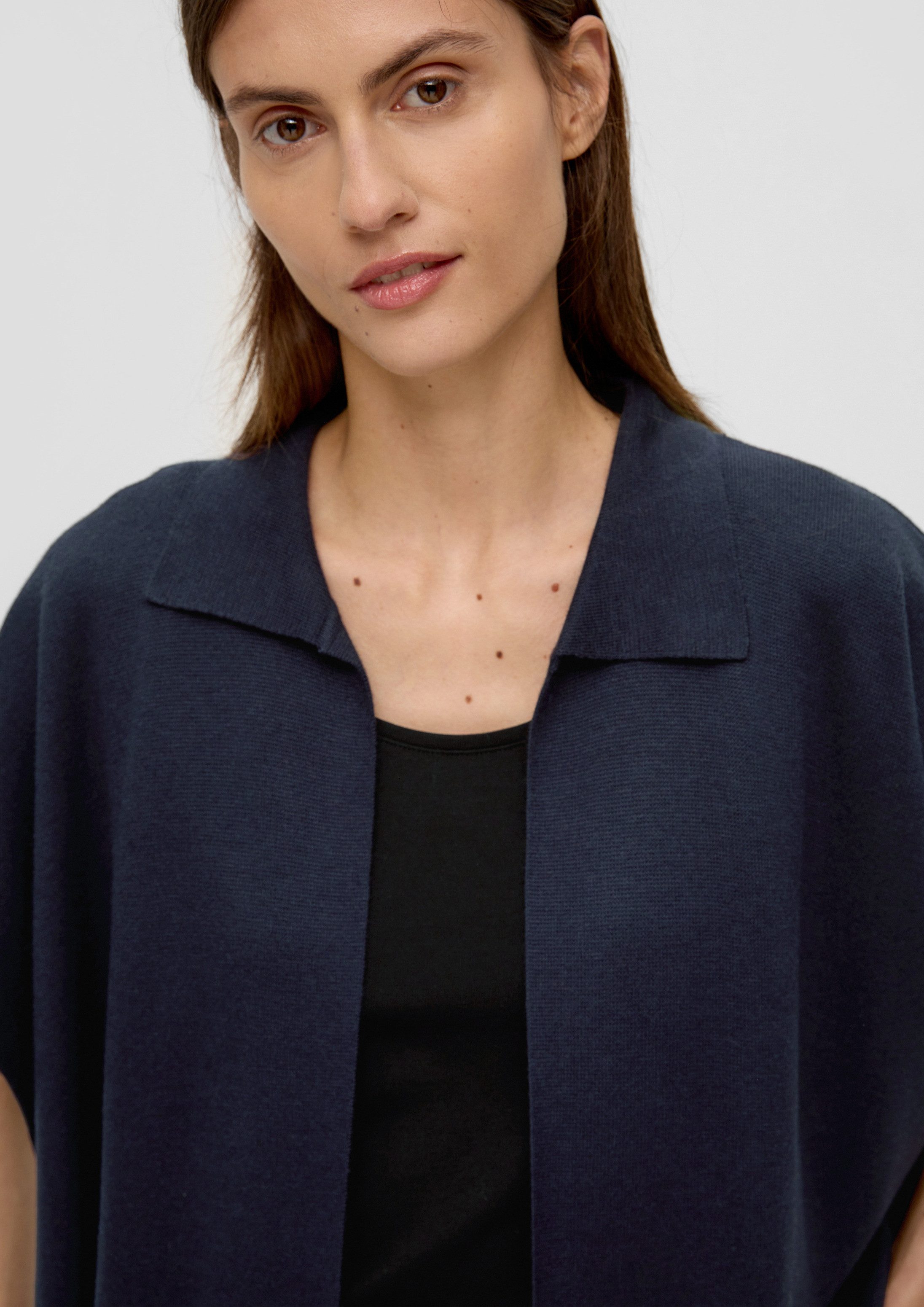 s.Oliver Poncho Indoor-Poncho Strickponcho aus Viskosemix