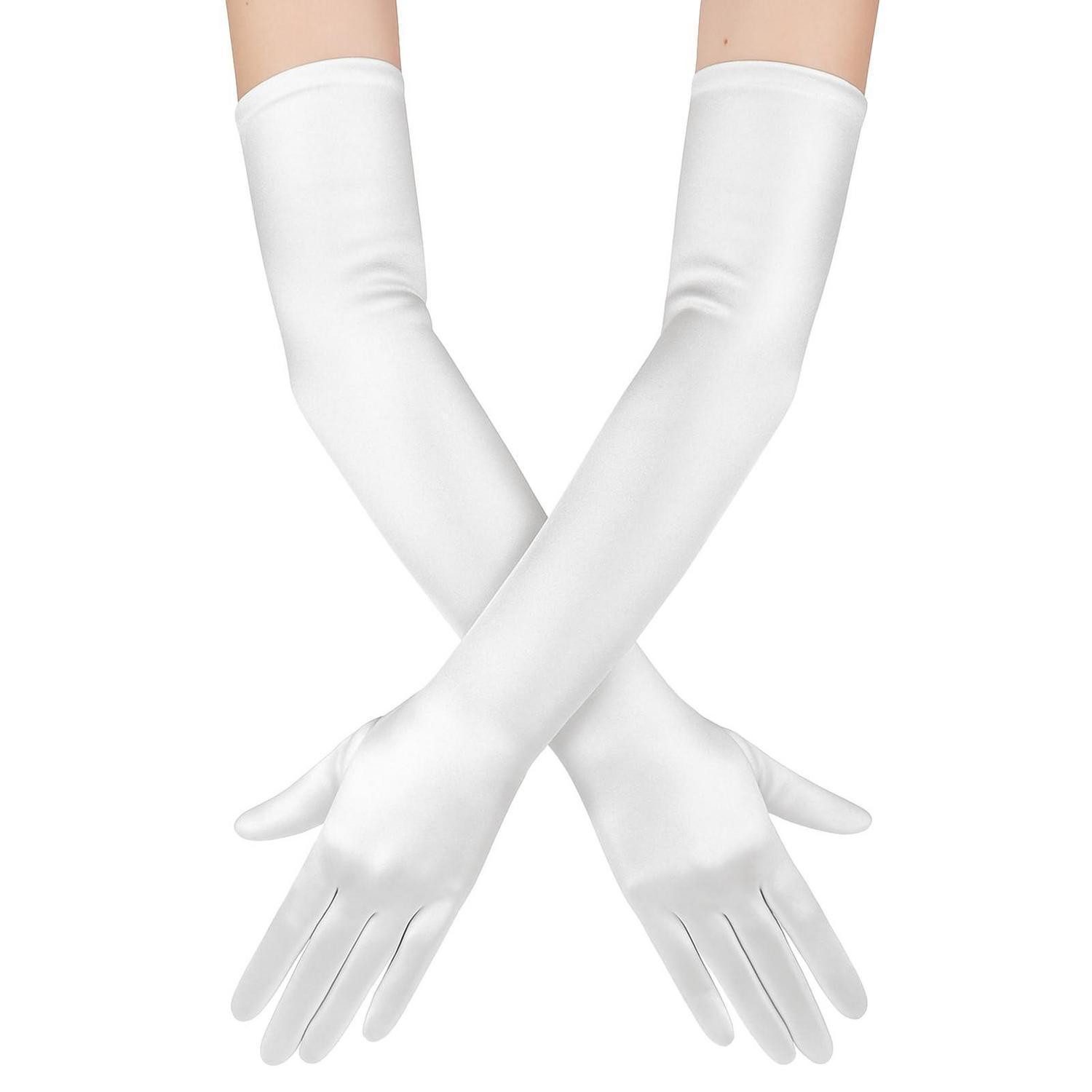 LuxusKollektion Abendhandschuhe Handschuhe Damen Lang Satin Elegant (1-St)
